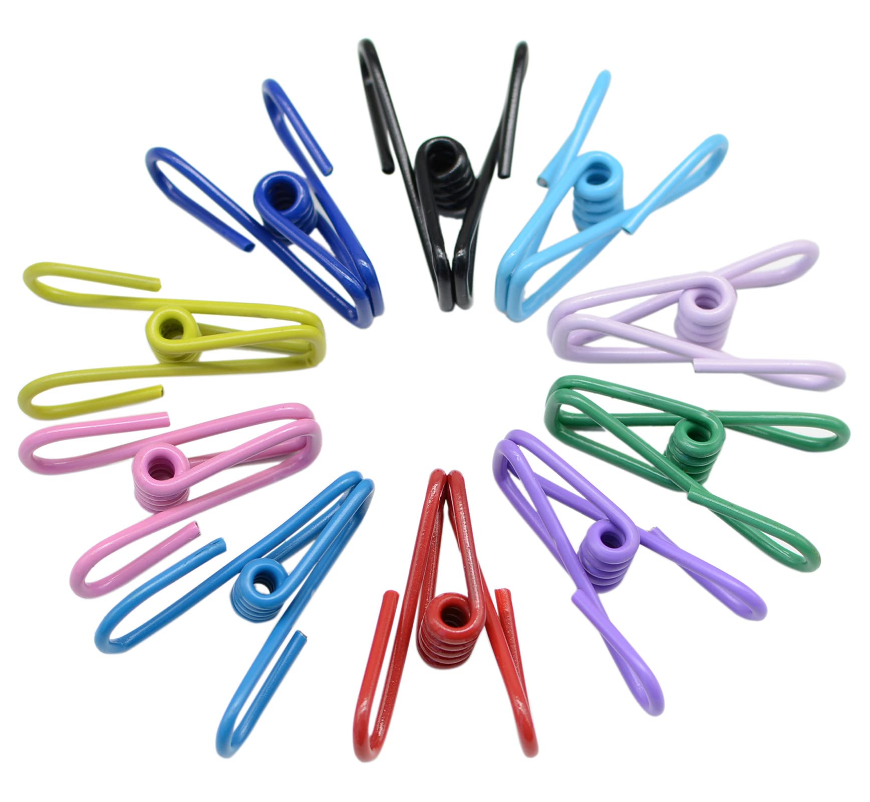 30 Pcs 2 Inch 10 Different Random Colors Chip Clips (30 Count)