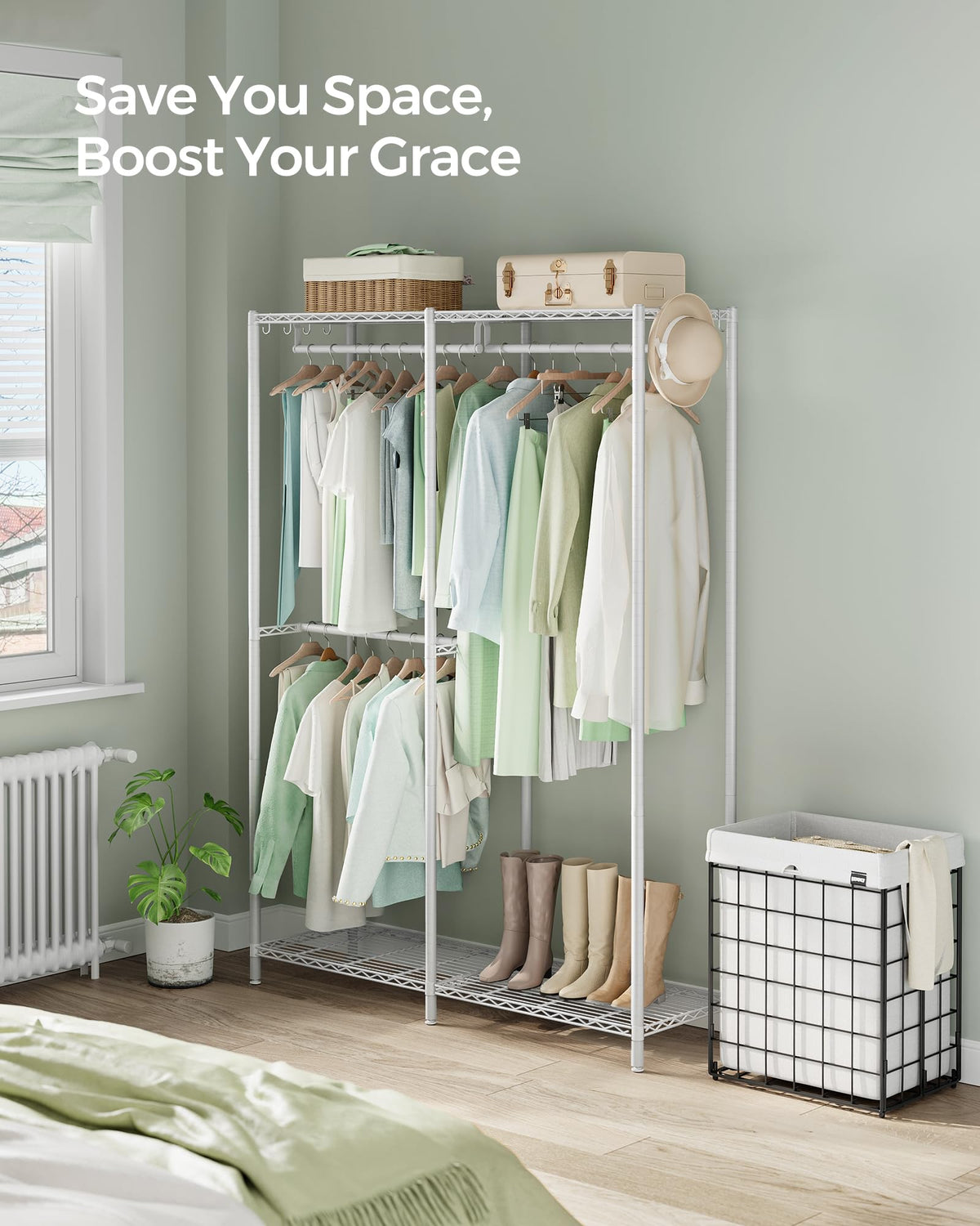 Clothes Rack Freestanding Wardrobe Closet