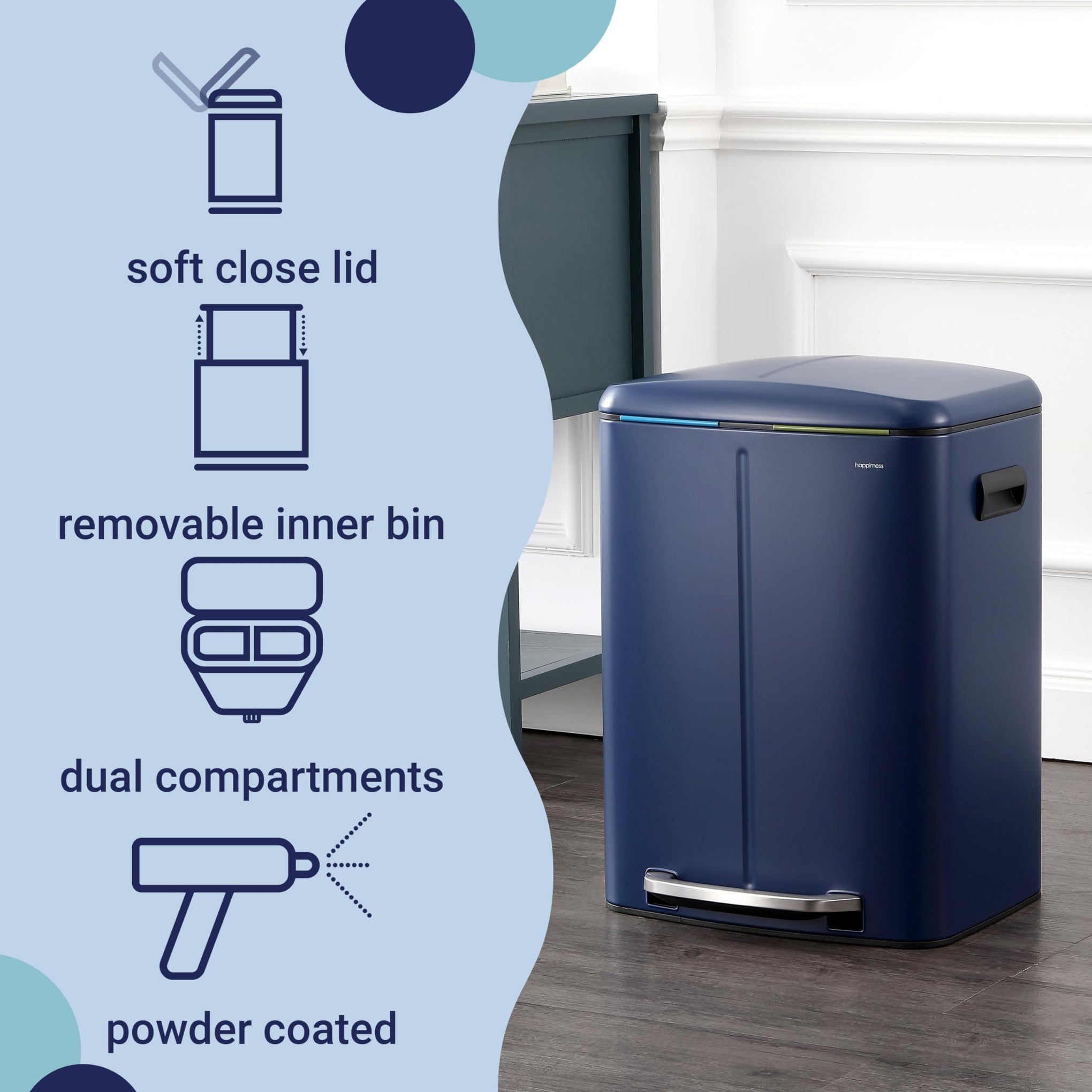 Marco 10.6 Gal Double Bucket Step Trash Can