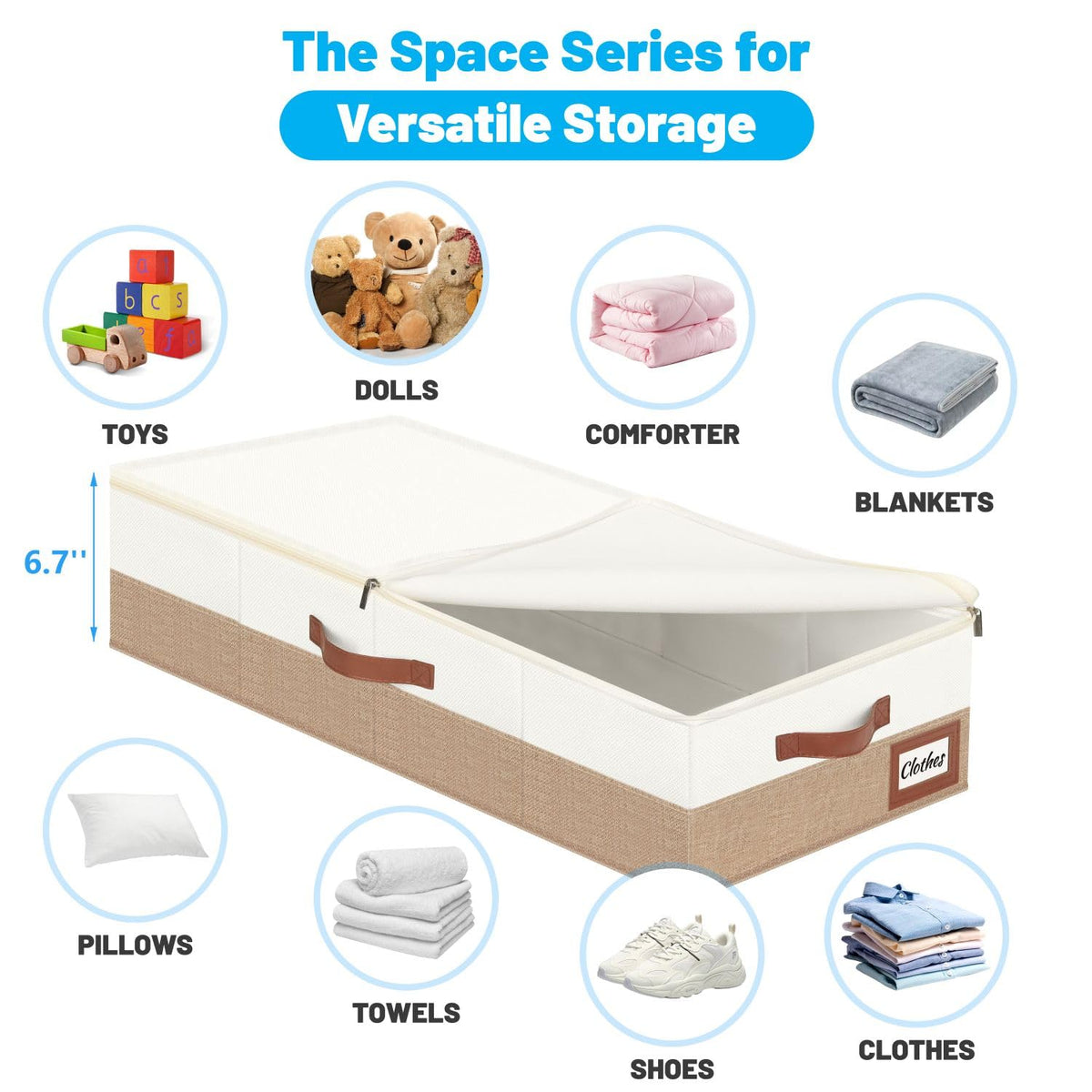 Under Bed Storage Container Bins 2 Pack (2 Count)