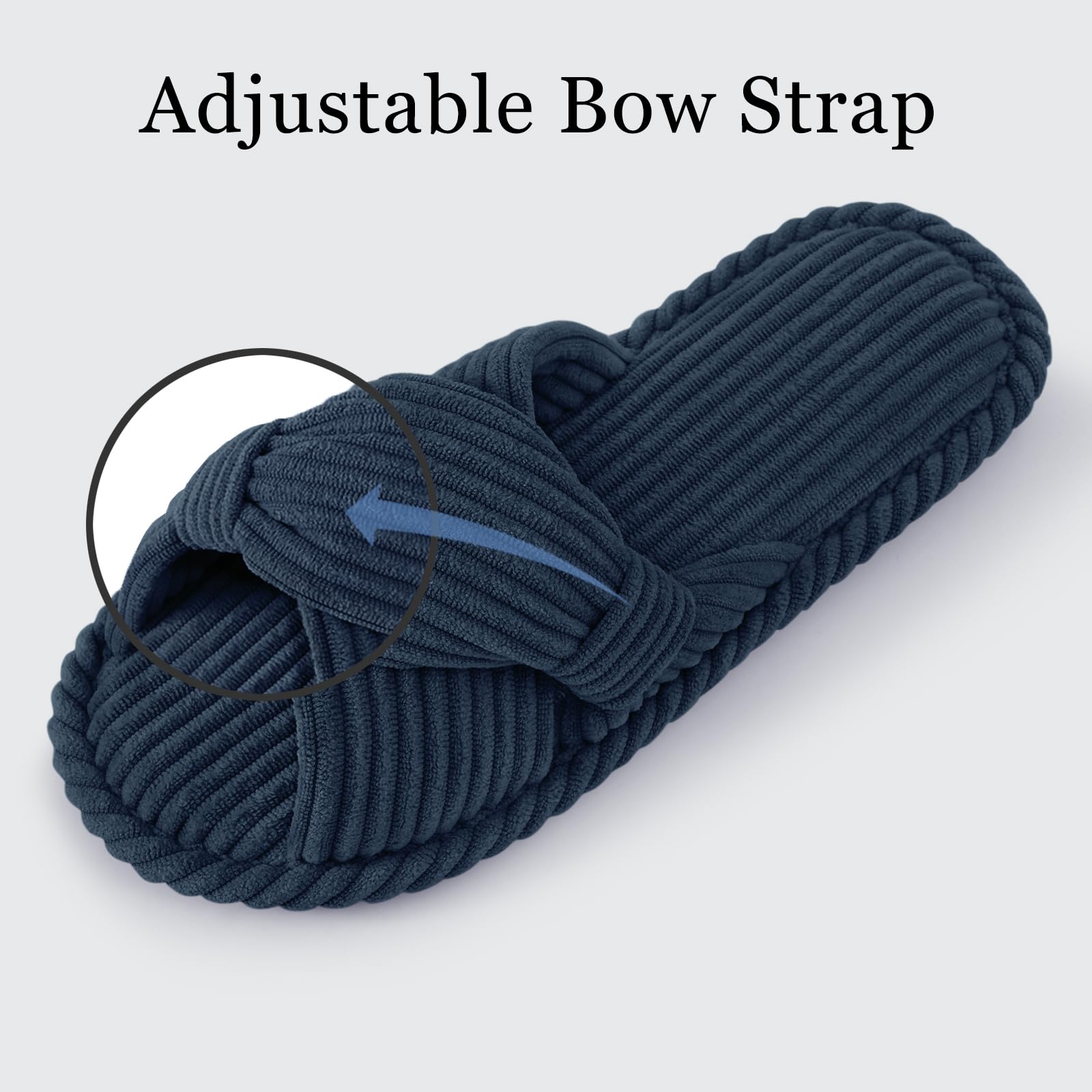 Summer House Slippers for Women Corduroy Open Toe Indoor Slippers
