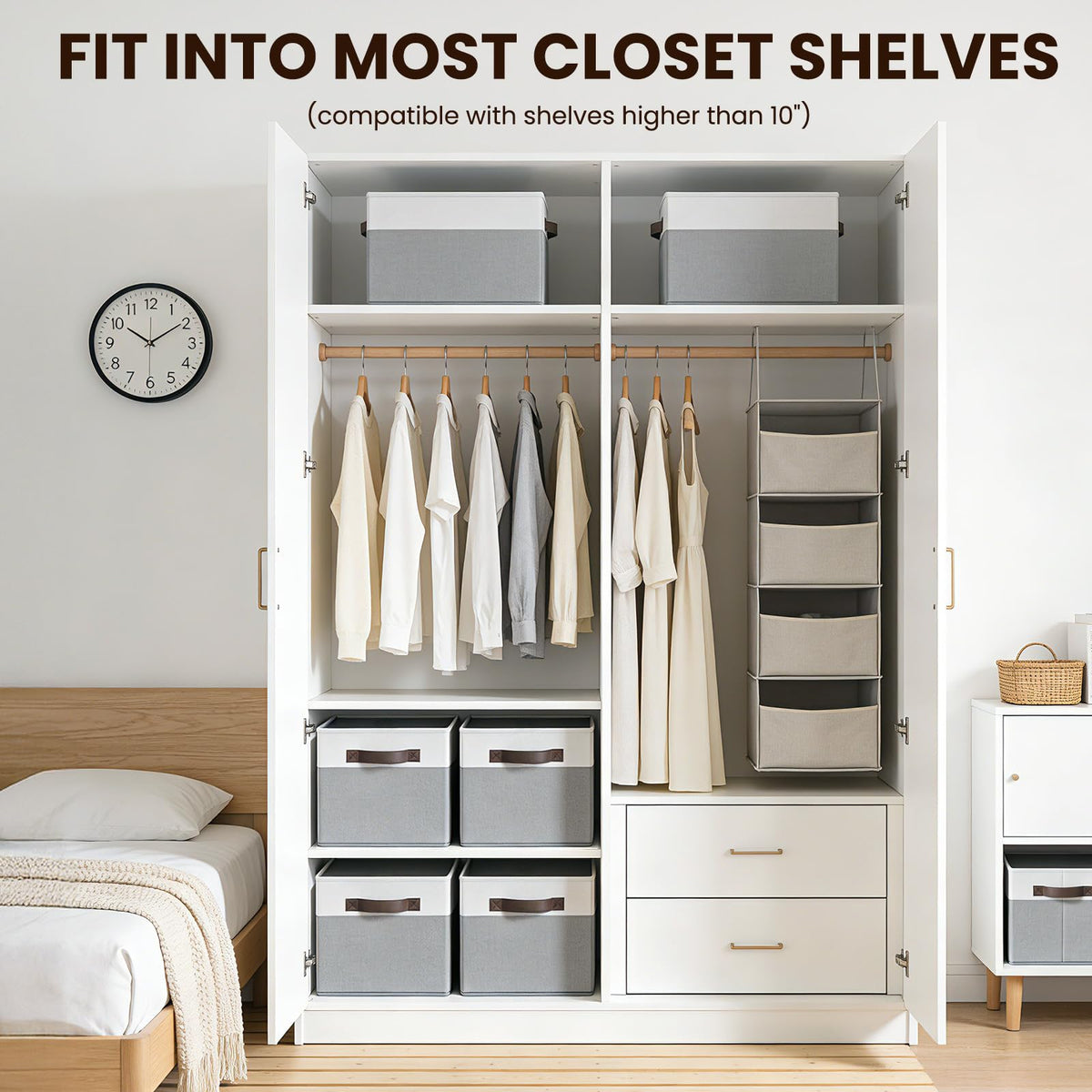 Closet Organizers and Storage Baskets (6 Count)
