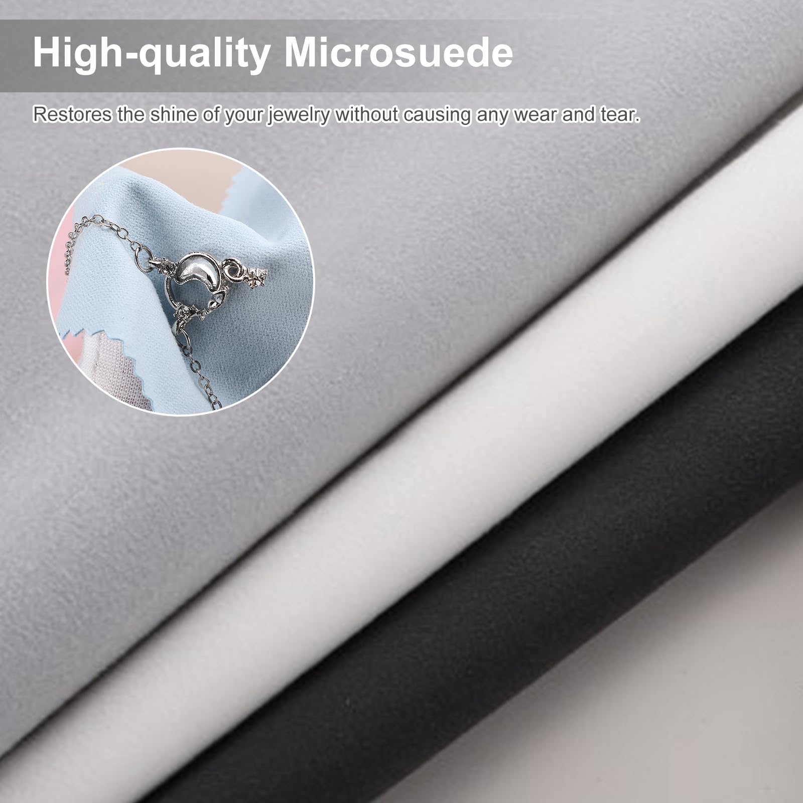Jewelry Polishing Cloth 11.8x11.8 Inch Silver Polish Cleaning Cloths Jewelry Cleaner Remove Tarnish for Gold