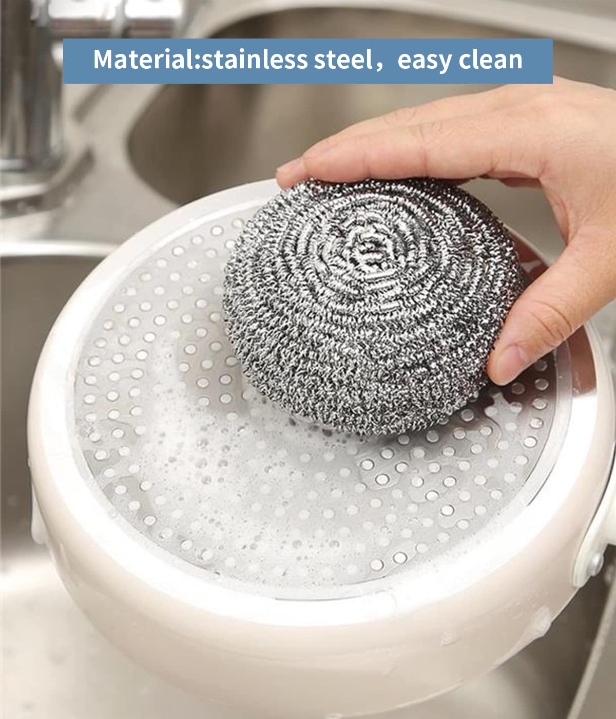 6Pcs Steel Wool Scrubbers (6 Count)