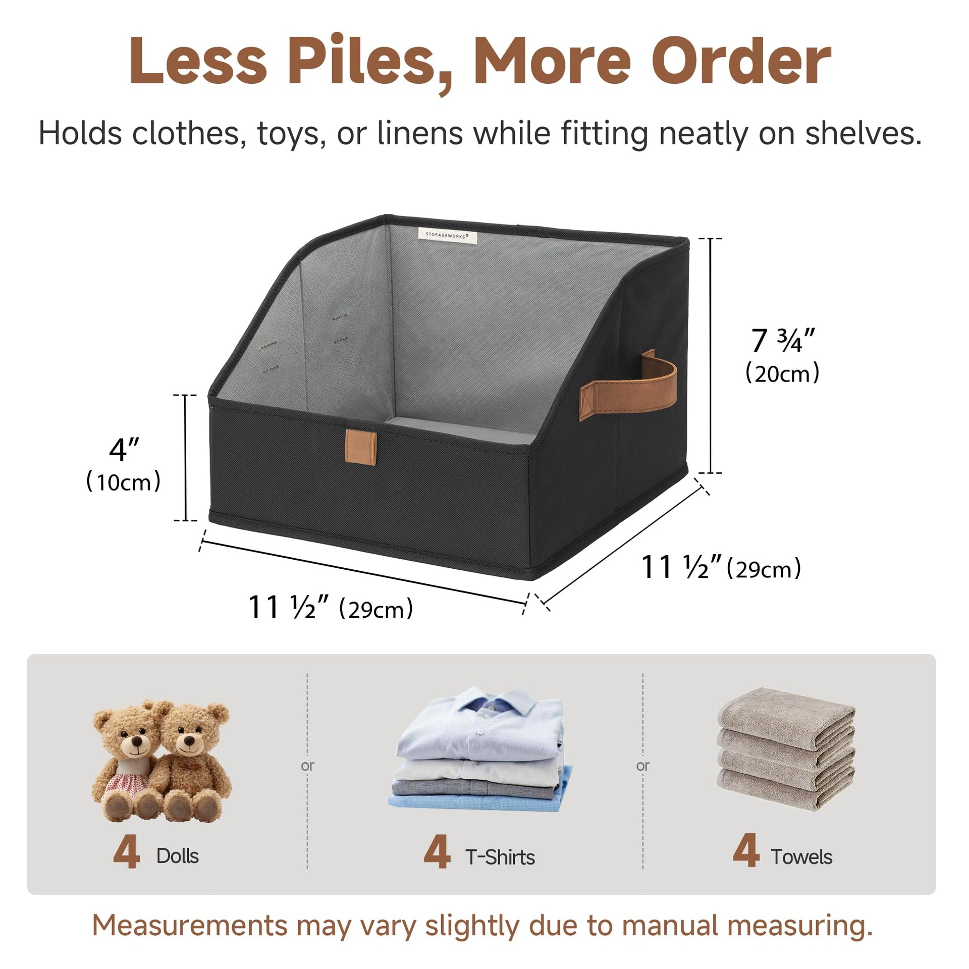 Closet Storage Bins Trapezoid (3 Count)