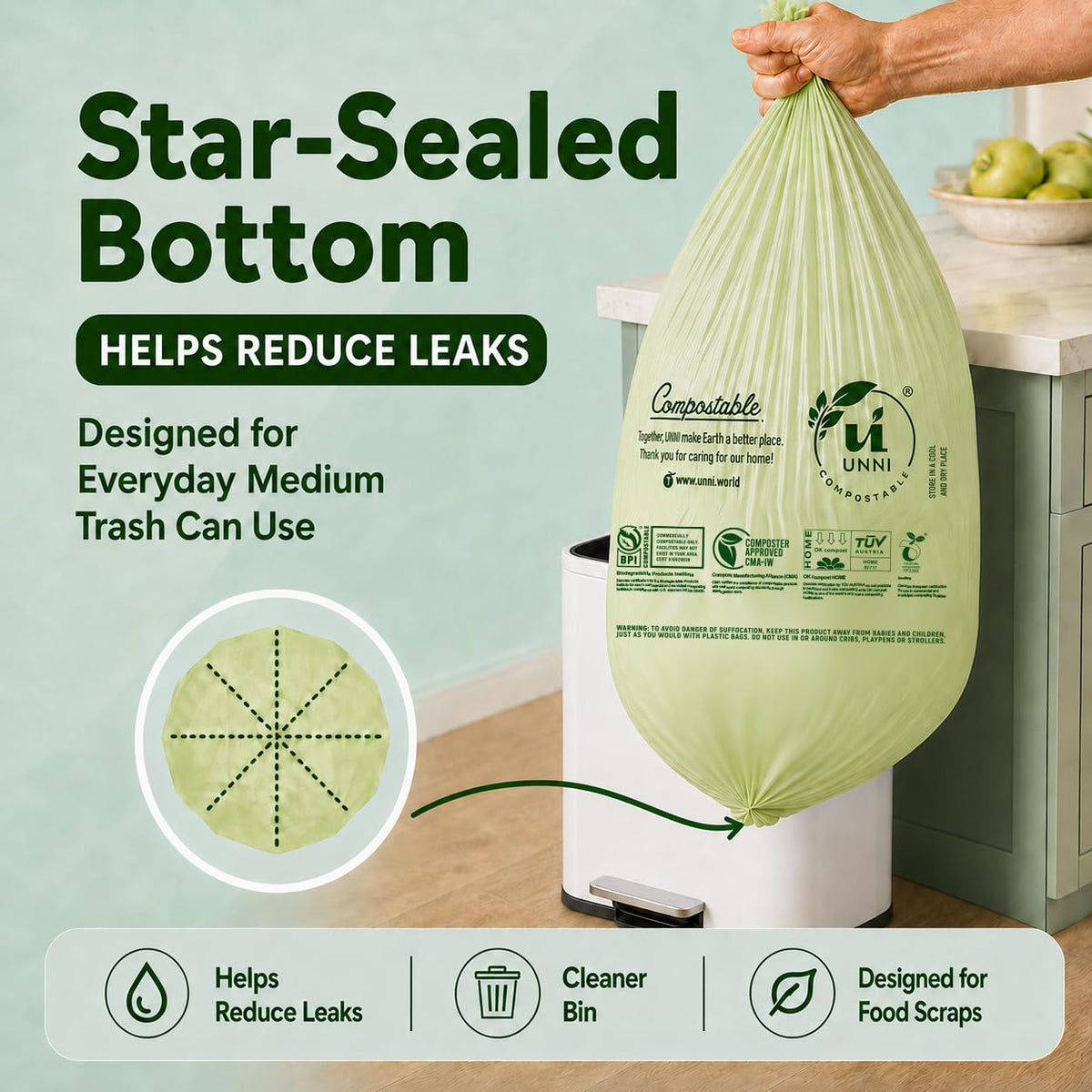 8 Gallon Compostable Bags (200 Count)