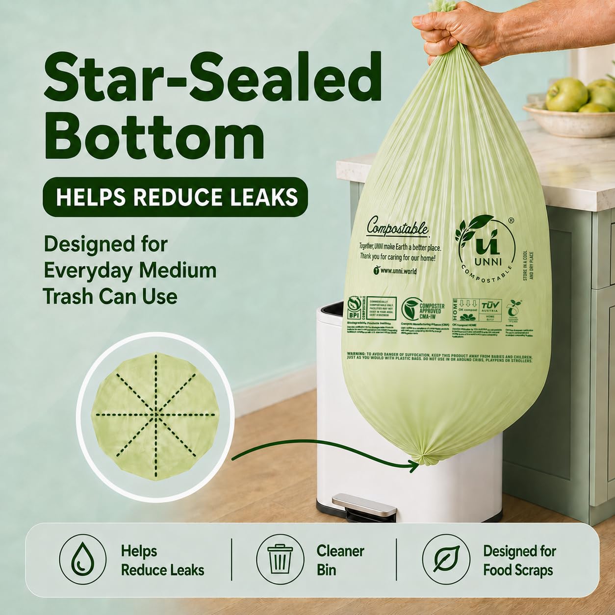 8 Gallon Compostable Bags (200 Count)