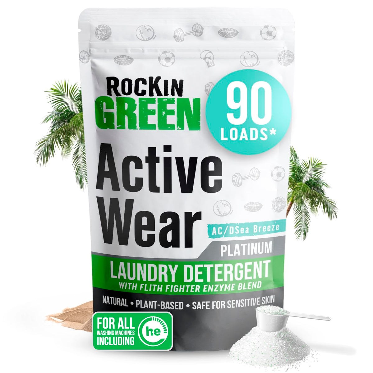 Active Wear Laundry Detergent Powder AC (45 Ounce)