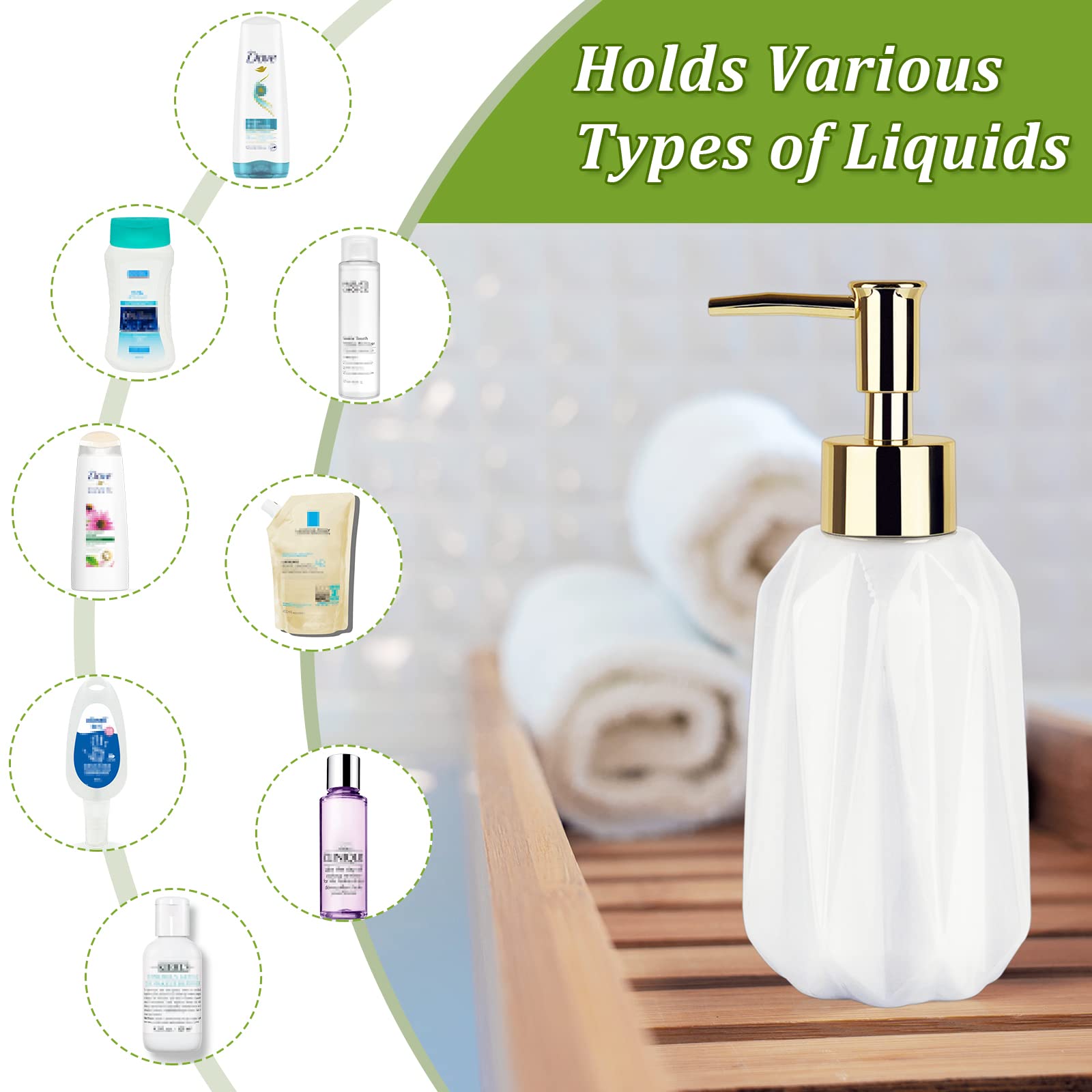 14OZ Hand Soap Dispenser for Bathroom and Kitchen