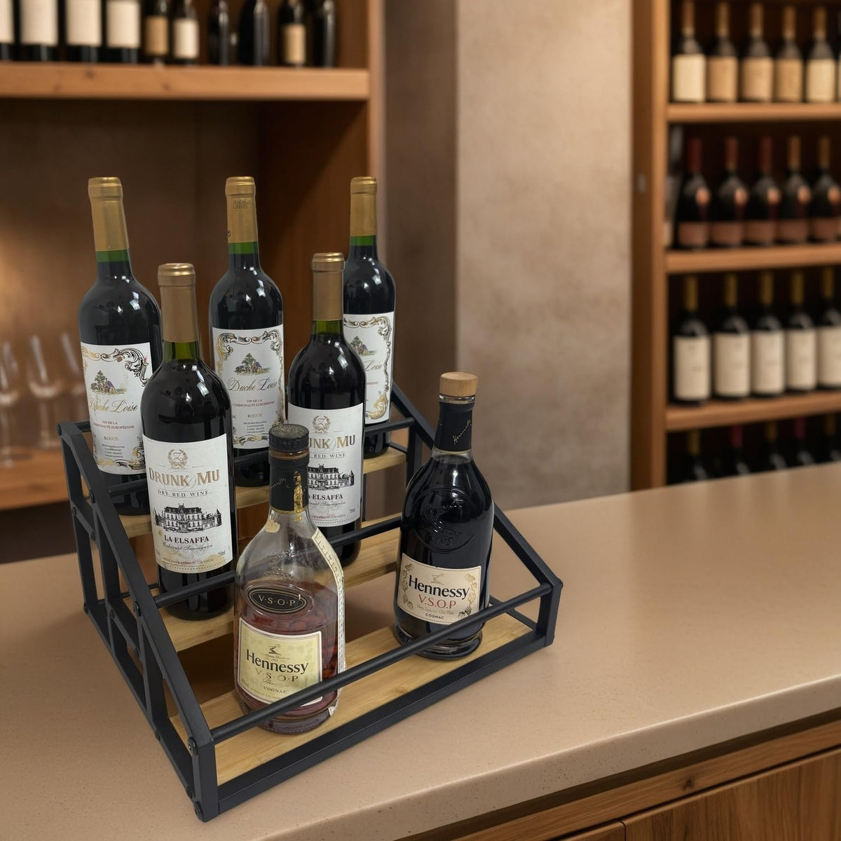 3 Tier Liquor Bottle Display Shelf