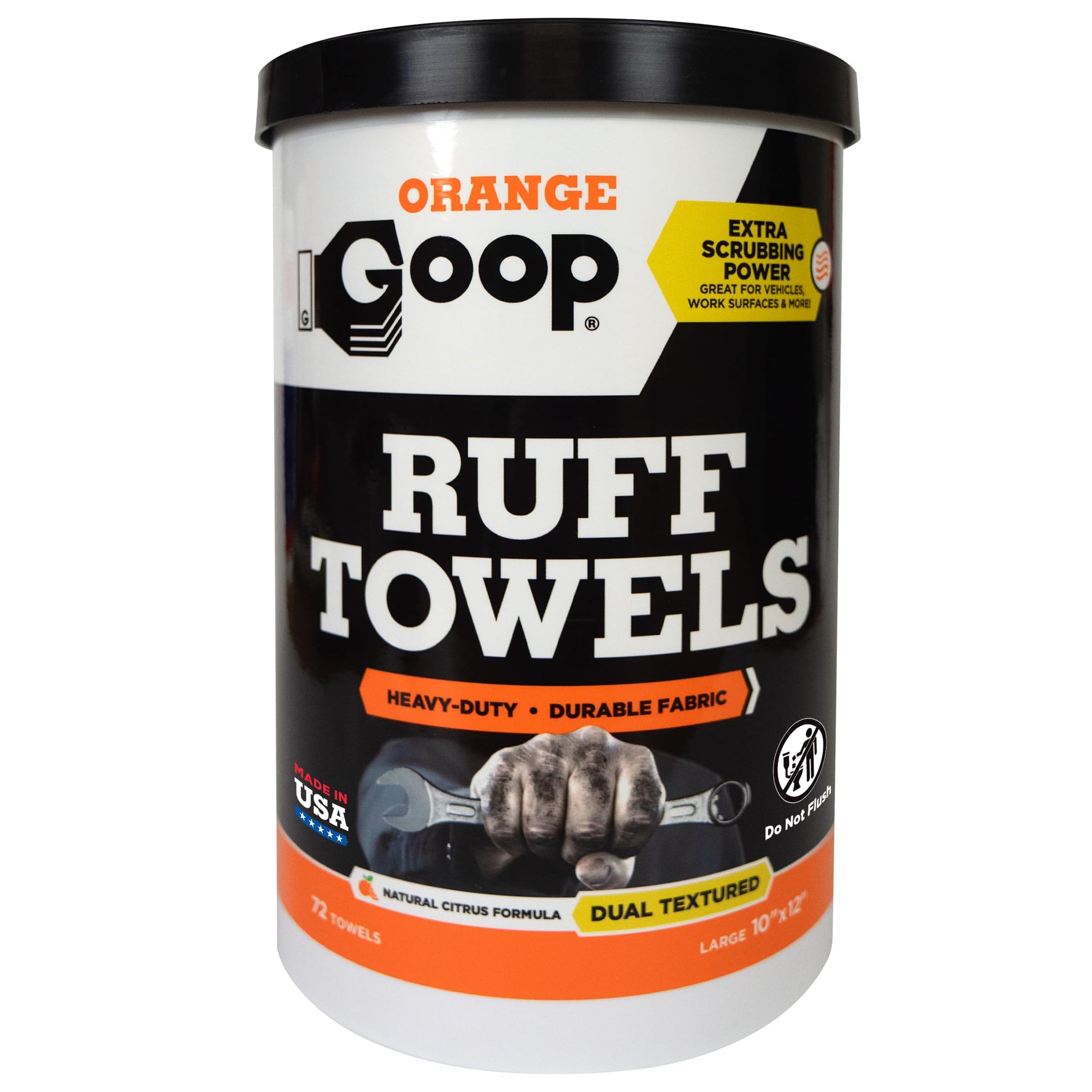 Orange Heavy Duty Ruff Towels with Scrubbing Power (72 Count)
