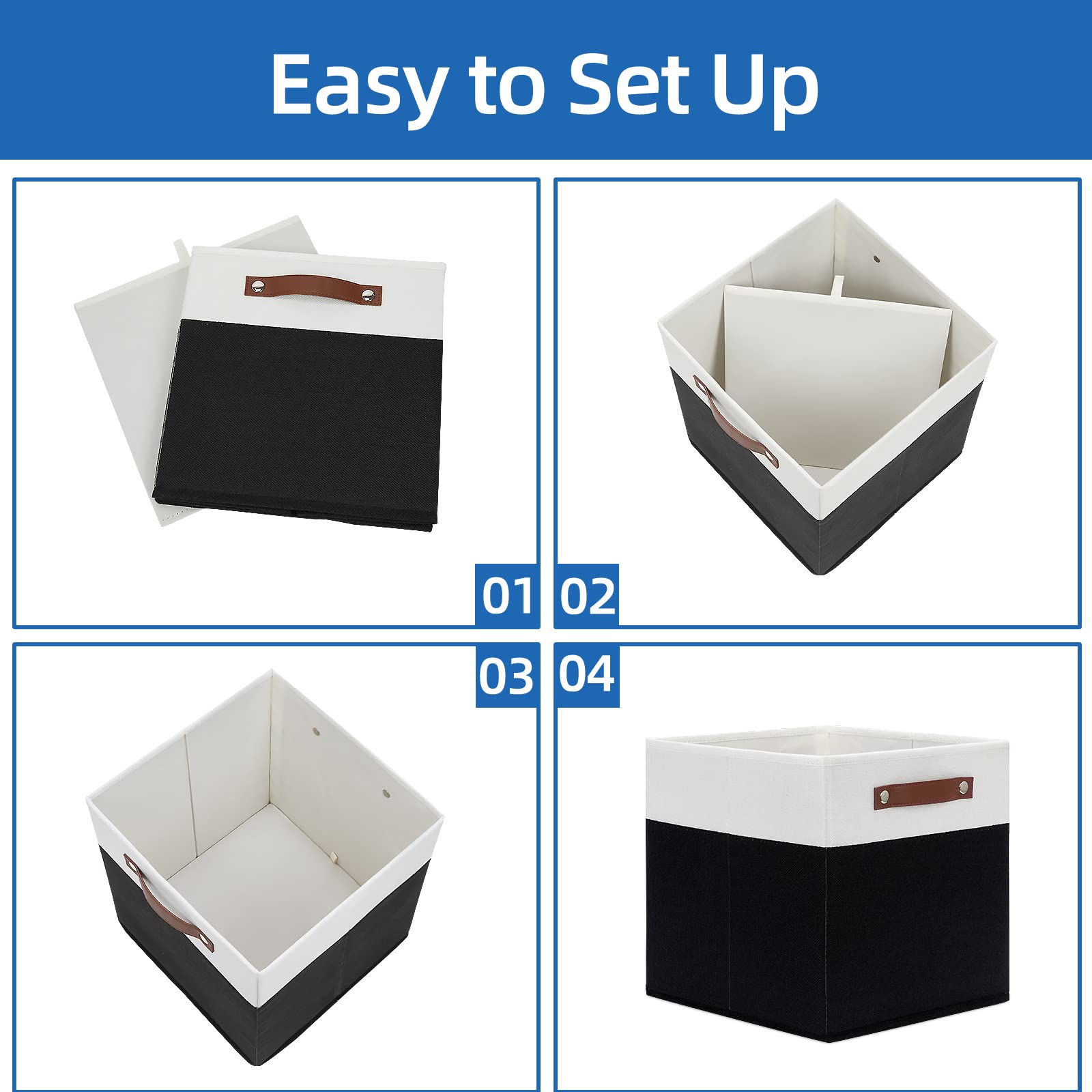 Foldable Storage Cubes Set of 4