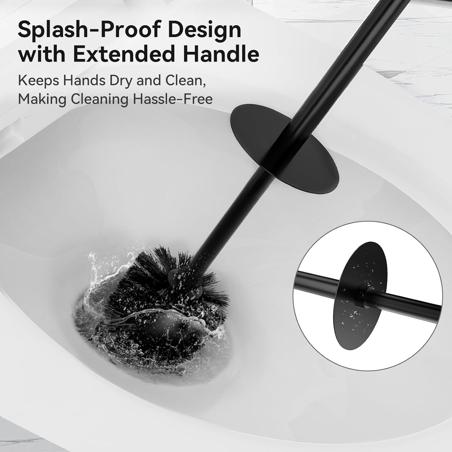 Toilet Bowl Brush and Holder for Bathroom