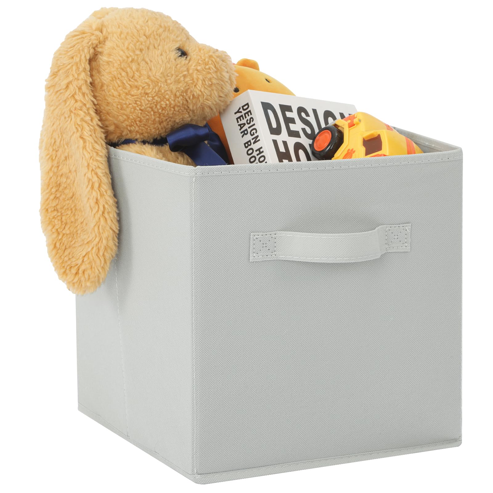 Fabric Storage Bins 6 Pack Fun Colored Durable Storage Cubes with Handles Foldable Cube Baskets for Home (6 Count)