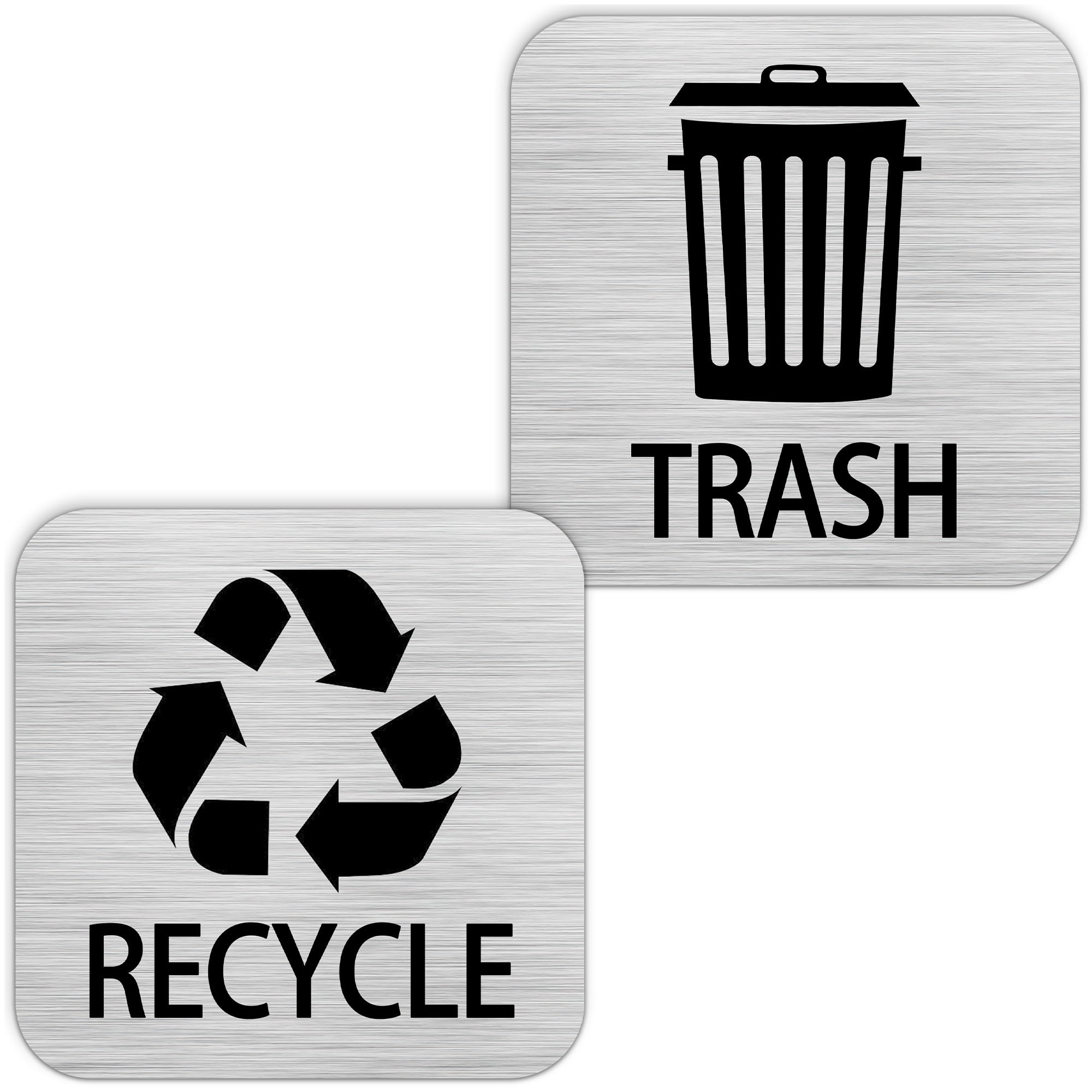 Recycle and Trash Magnets Sticker for Recycling Bins and Kitchen Cans