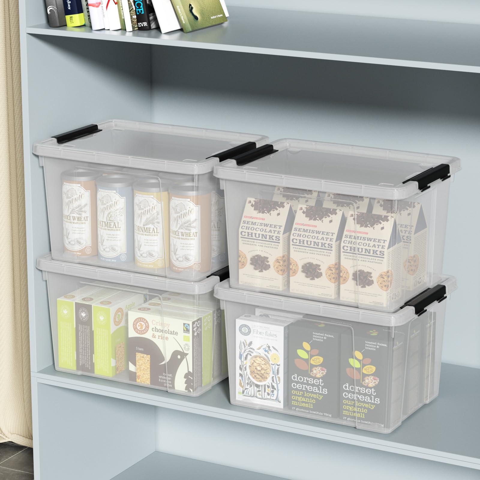 Set of 4 Storage Bins with Wheels (4 Count)