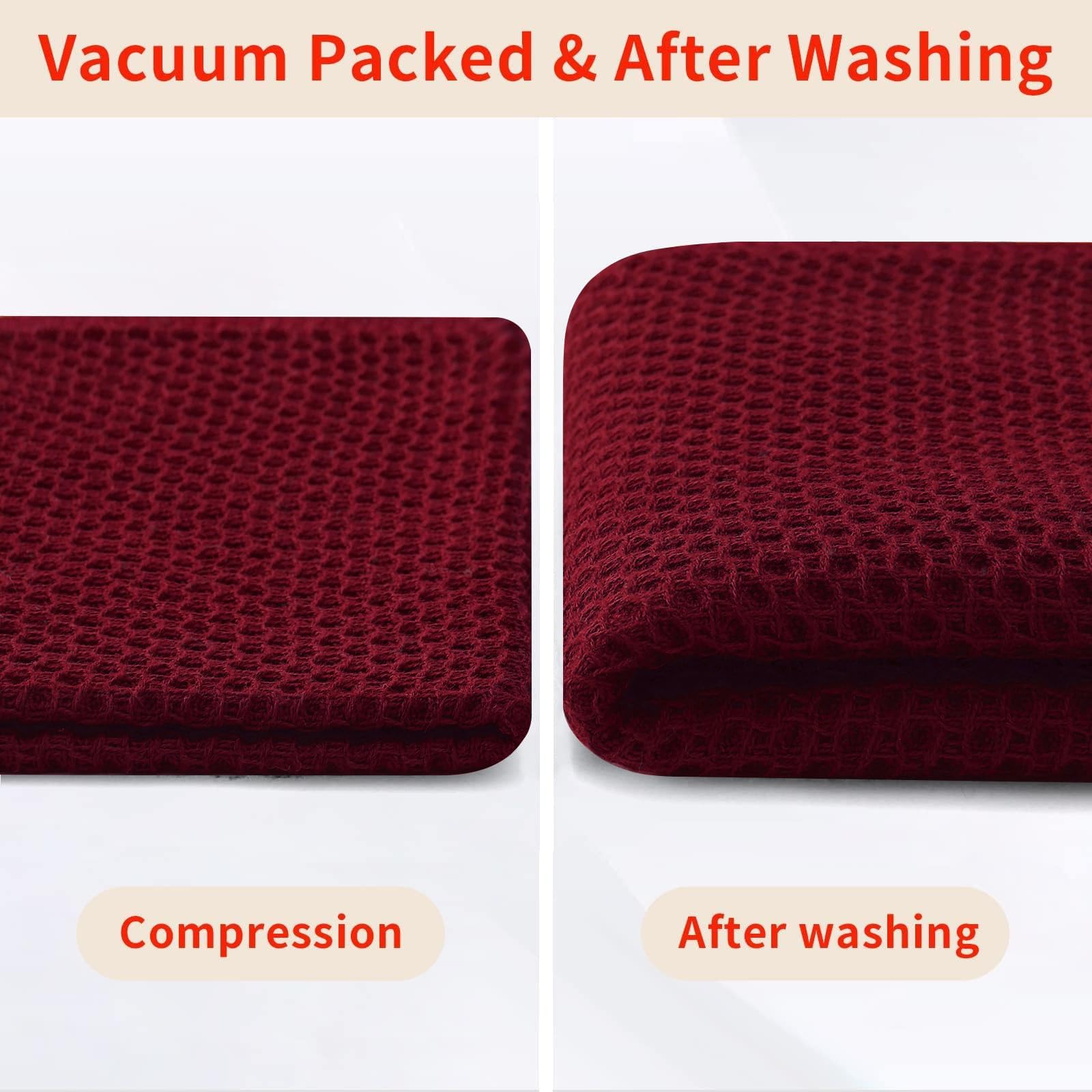 100% Cotton Waffle Weave Kitchen Dish Towels 18 (18 Count)