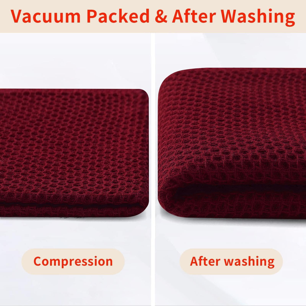 100% Cotton Waffle Weave Kitchen Dish Towels 24 (24 Count)