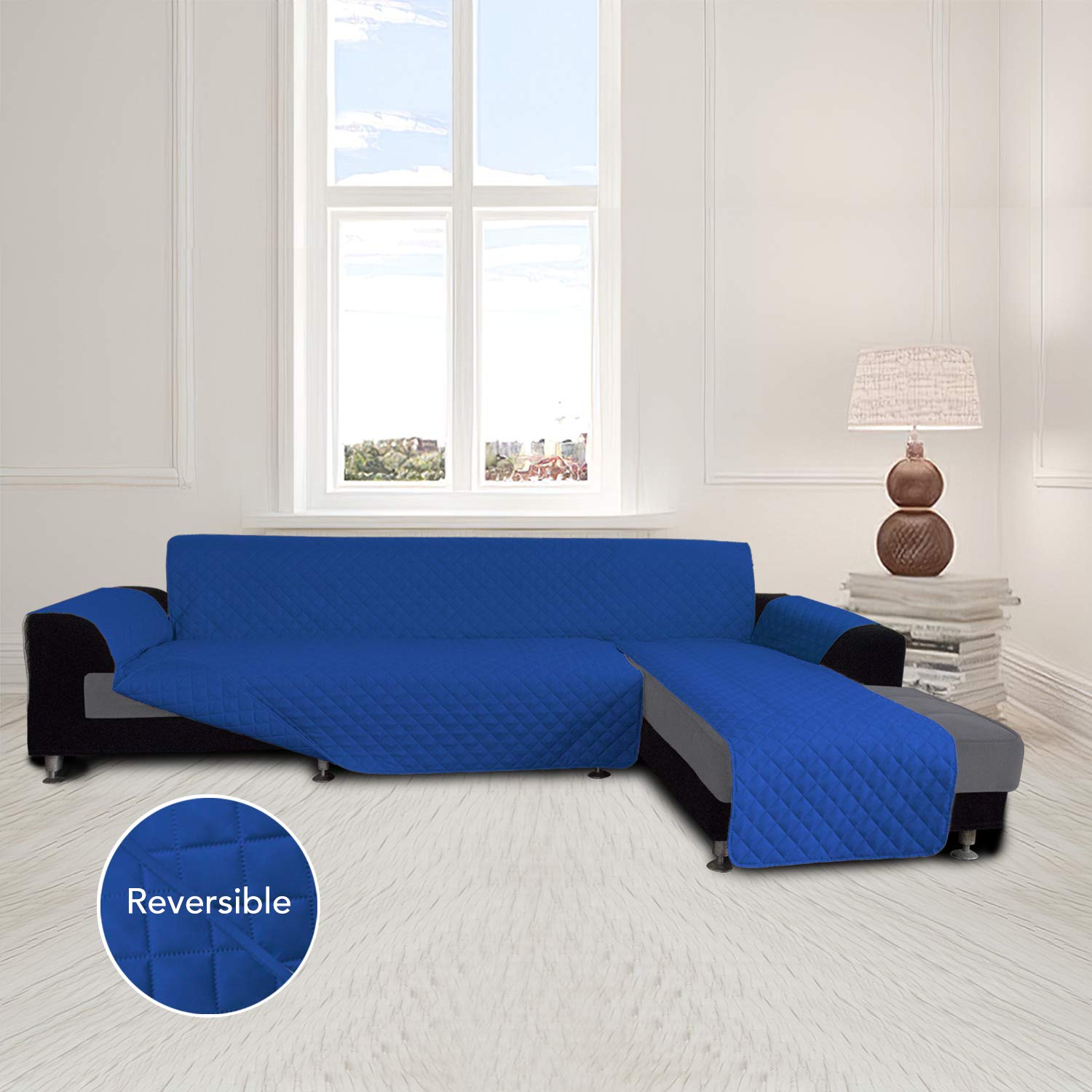 Reversible L Shape Sectional Couch Cover