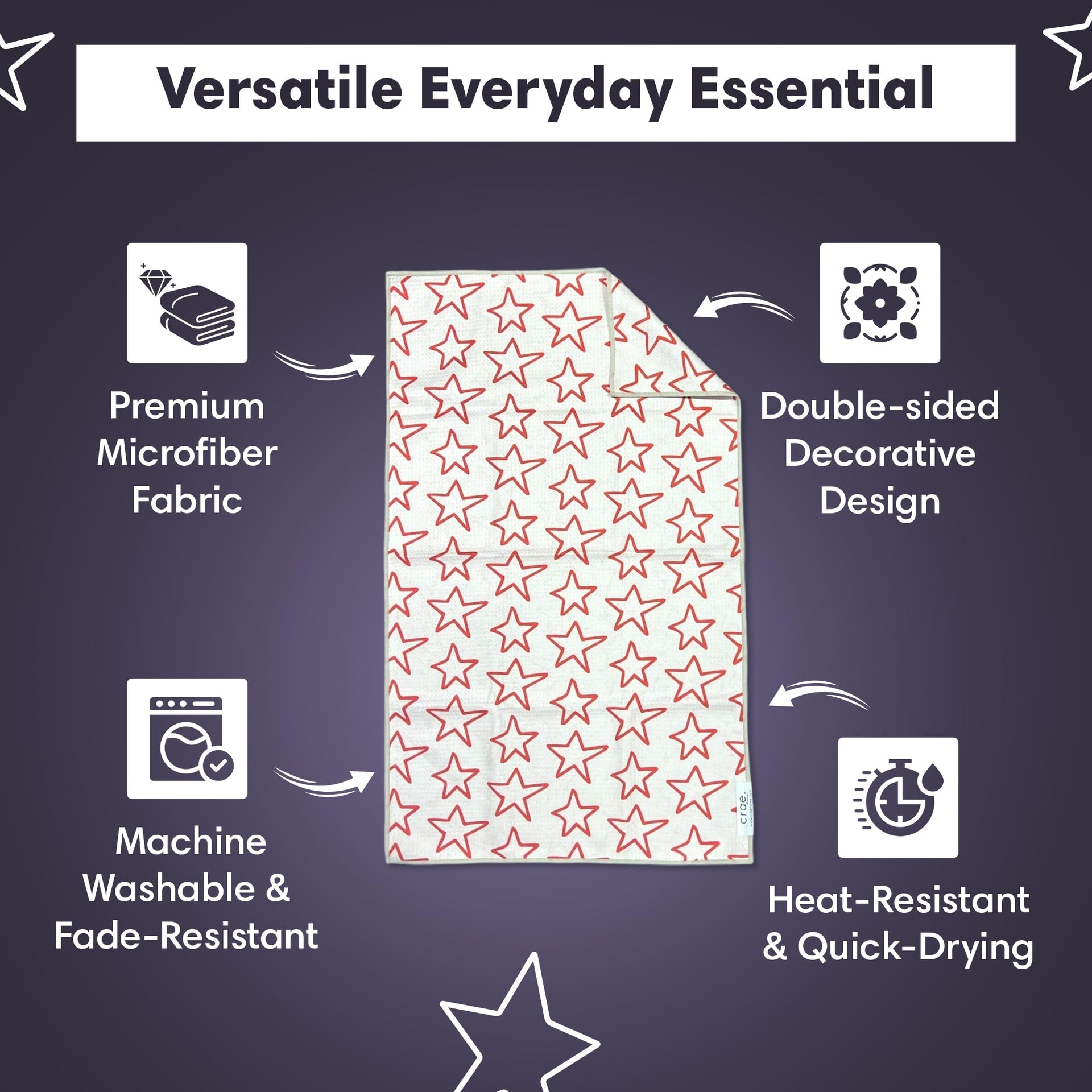 Microfiber Hand Towel & Washcloth Set (2 Count)