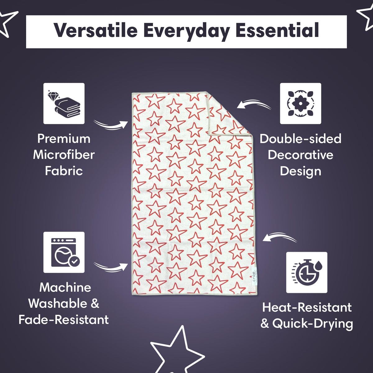 Microfiber Hand Towel & Washcloth Set (2 Count)