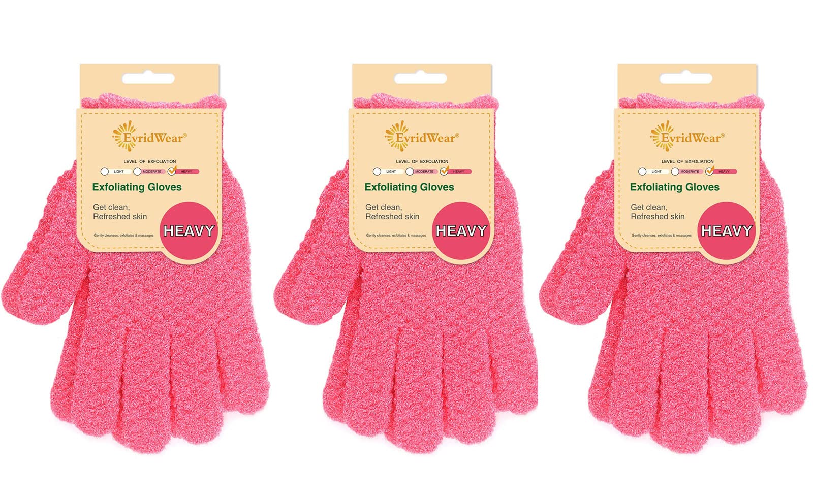 Exfoliating Glove for Shower Bath (3 Count)