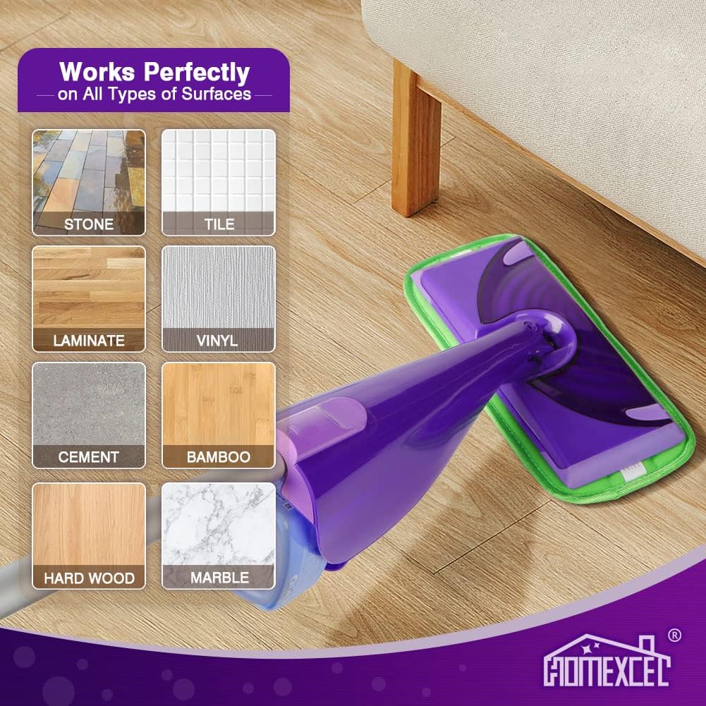Microfiber Mop Pads Compatible with Swiffer Wet Jet (8 Count)