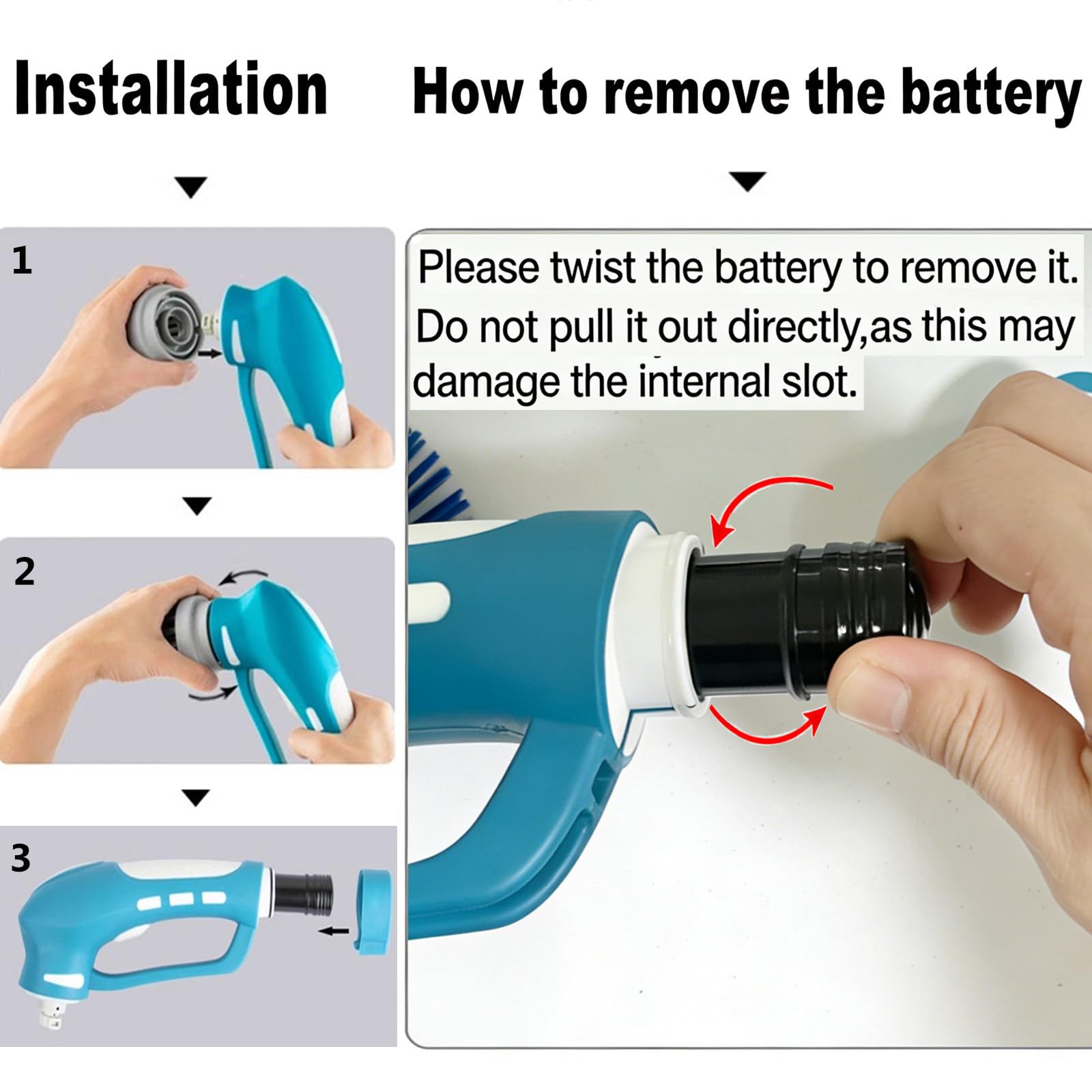 Cordless Electric Spin Scrubber with 6 Brush Heads & 2 Rechargeable Batteries