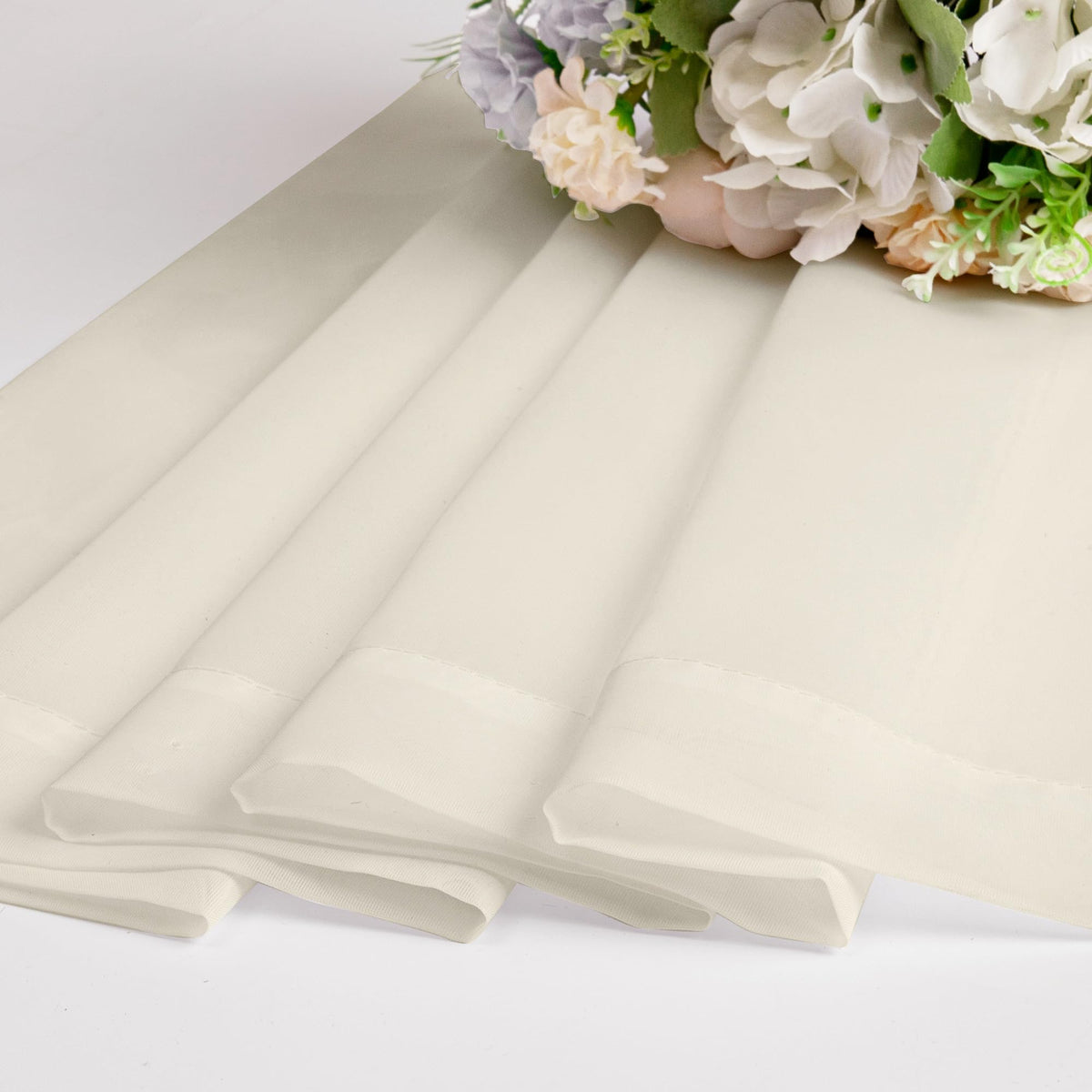 Sheer Cream Valances for Windows 2 Pack (2 Count)
