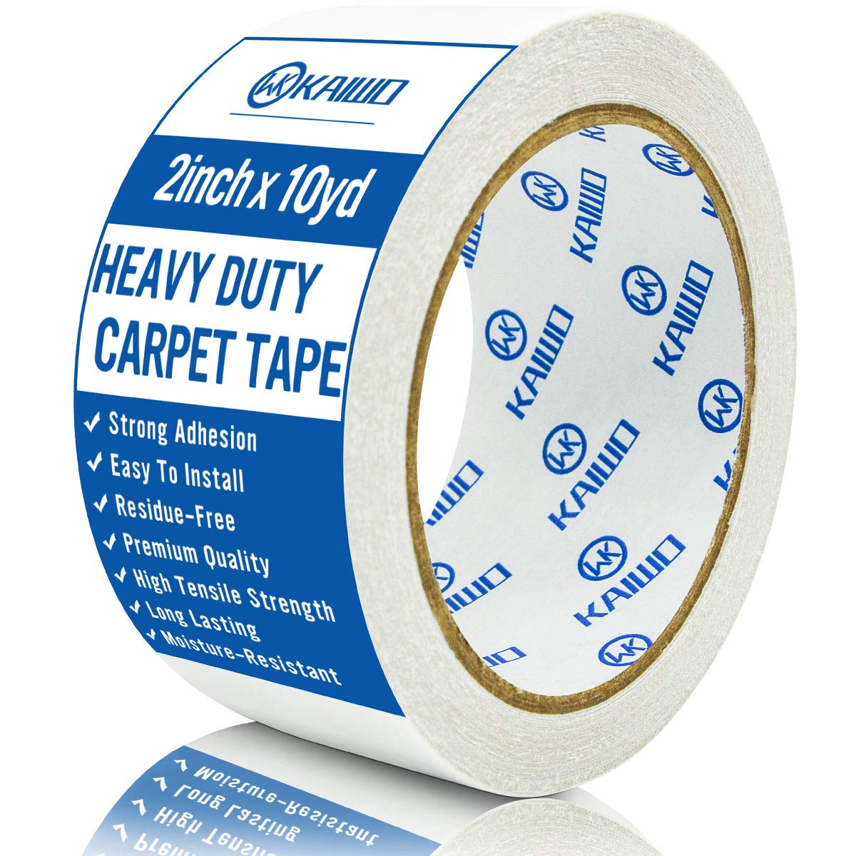 Heavy Duty Carpet Tape Double Sided 2 INx10YD Rug Tape for Area Rugs on Carpet (30 Foot)