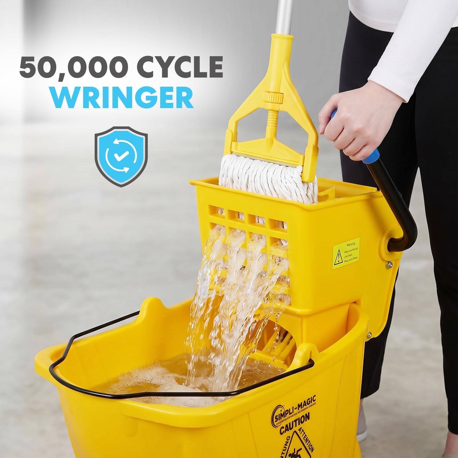 Side Press Wringer Combo Commercial Mop Bucket on Wheels (2 Count)