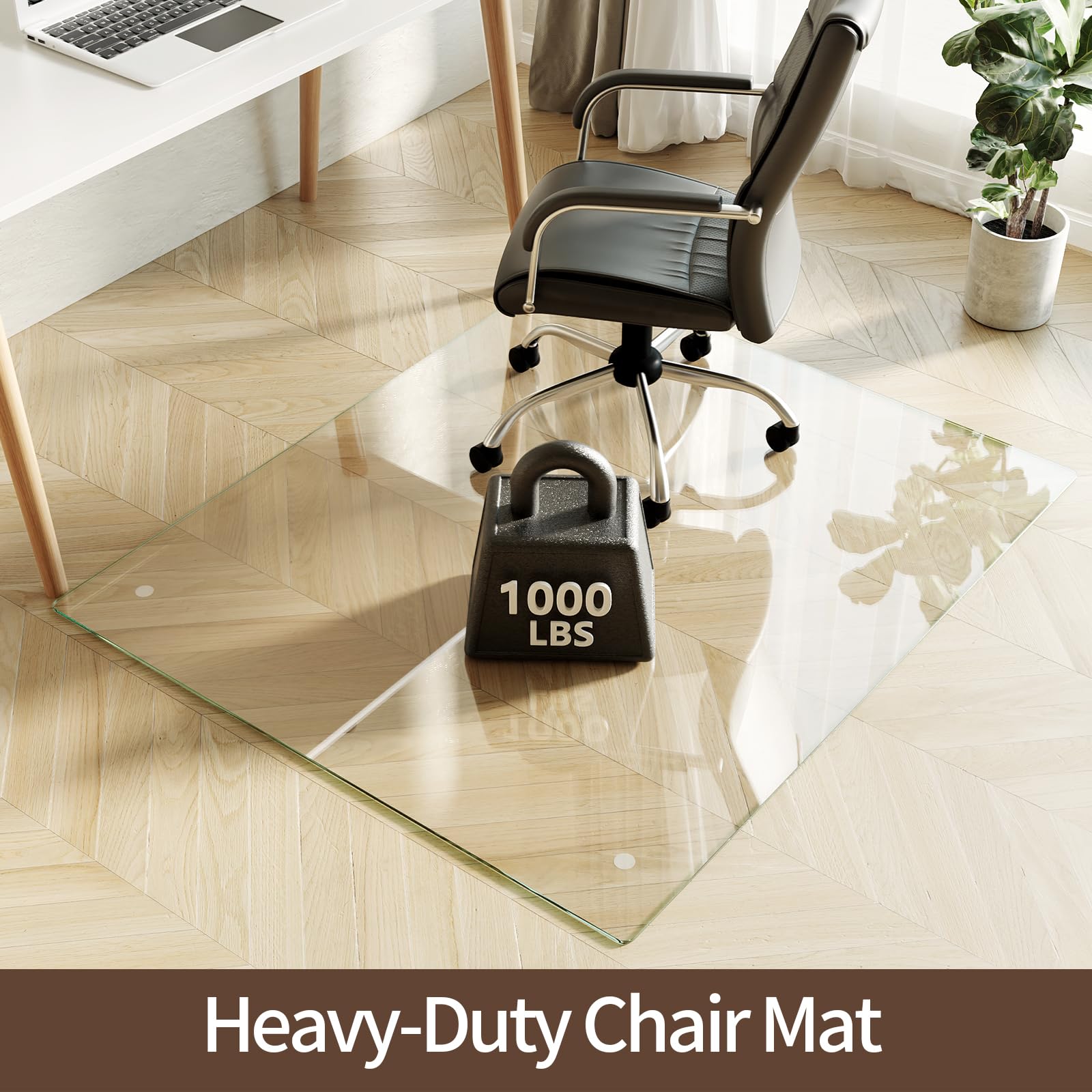 Tempered Glass Chair Mat 45"x53"