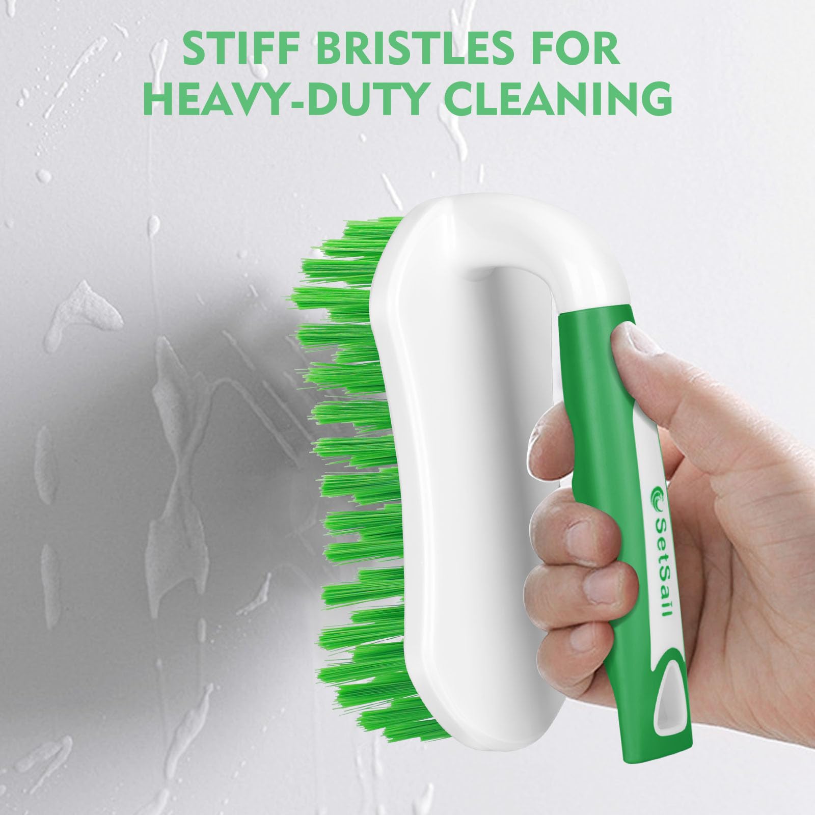 Scrub Brush Stiff Bristle Cleaning Scrubber (2 Count)