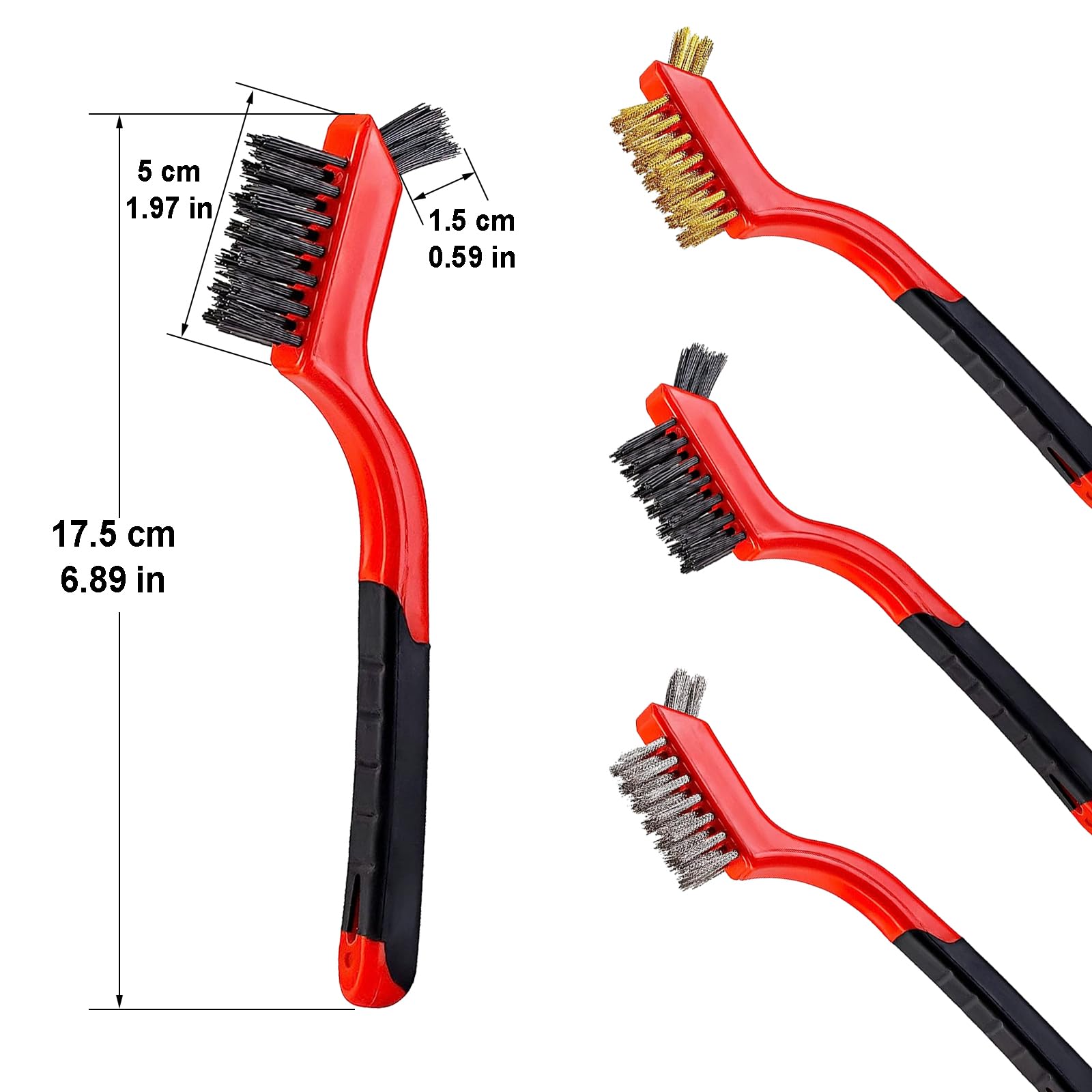3Pcs Mini Wire Brush Set