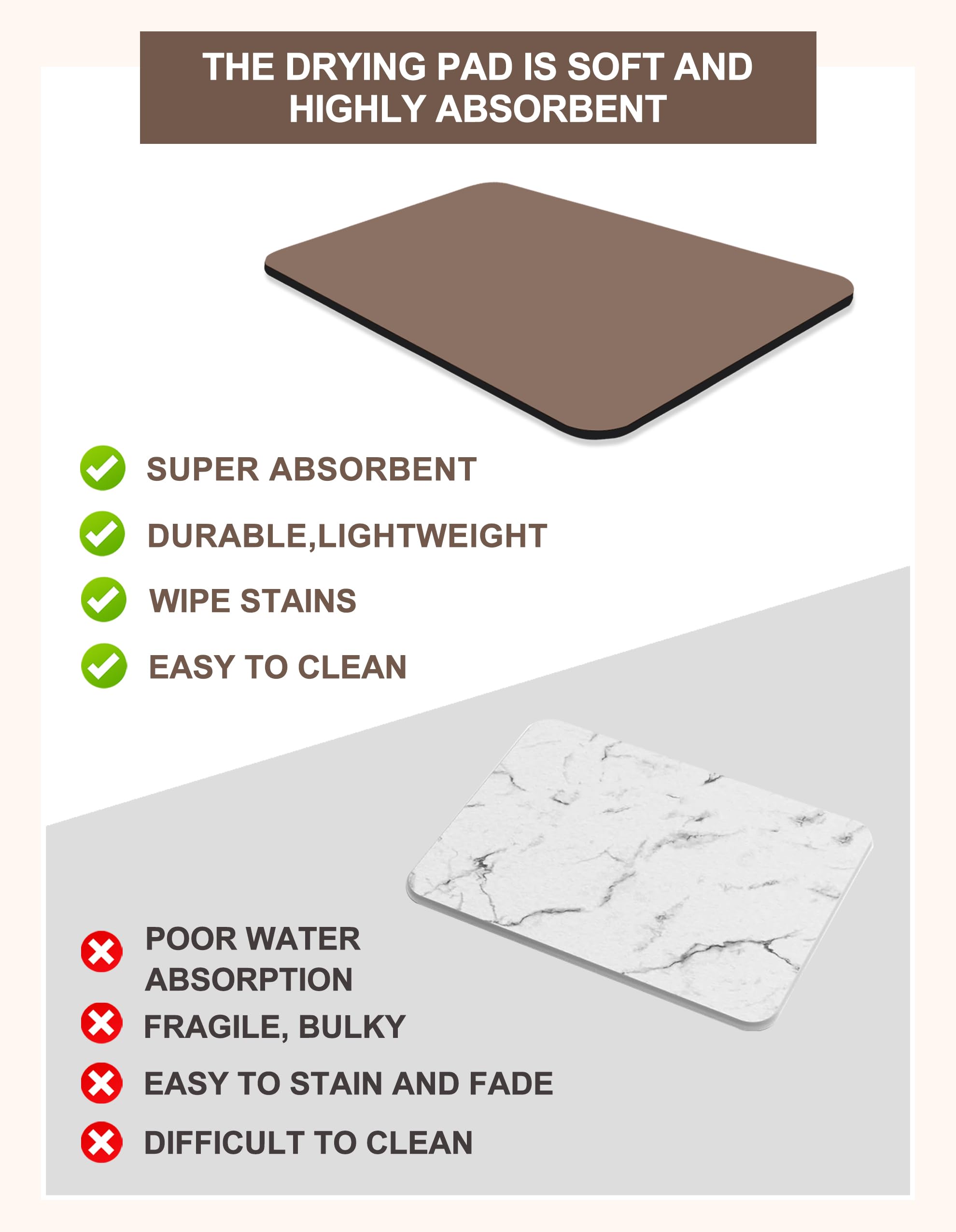 Dish Drying Mat for Kitchen Counter