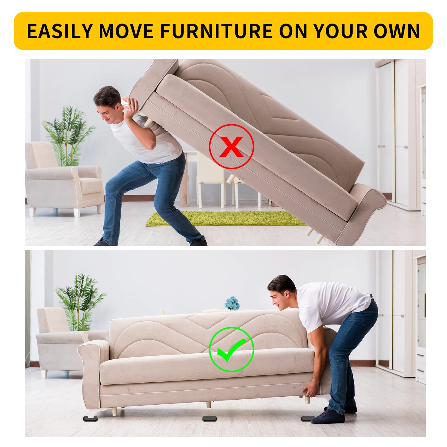 3 Inch Furniture Sliders (12 Count)