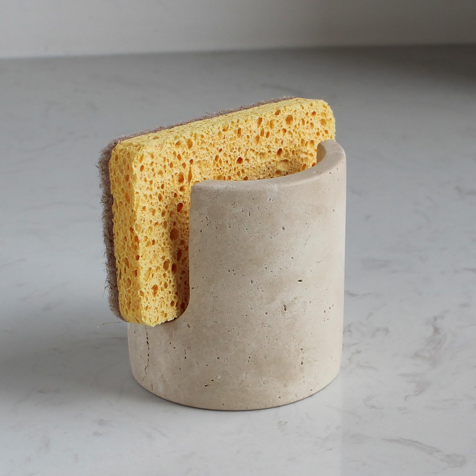 Natural Travertine Marble Sponge Holder for Kitchen Sink