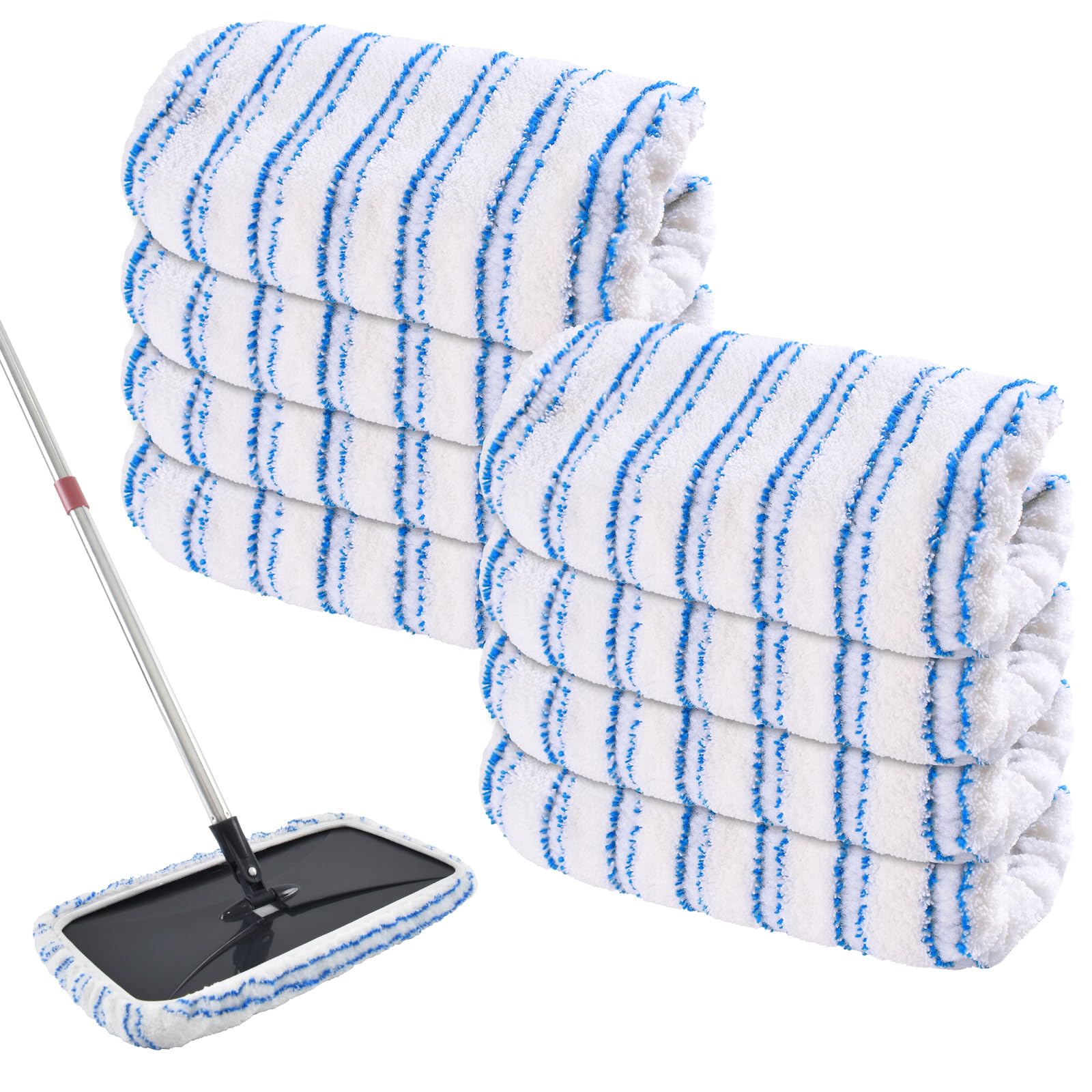 8 Pack Mop Heads Replacements for OCedar Hardwood Floor 'N More Microfiber Mops (8 Count)