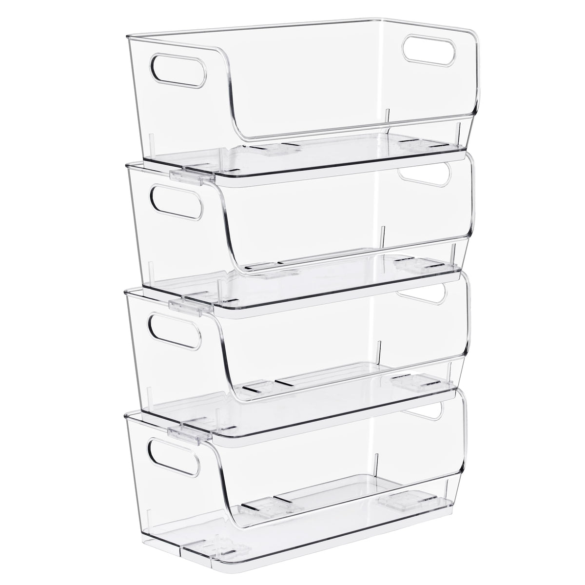 Stackable Storage Bins Open Front (4 Count)