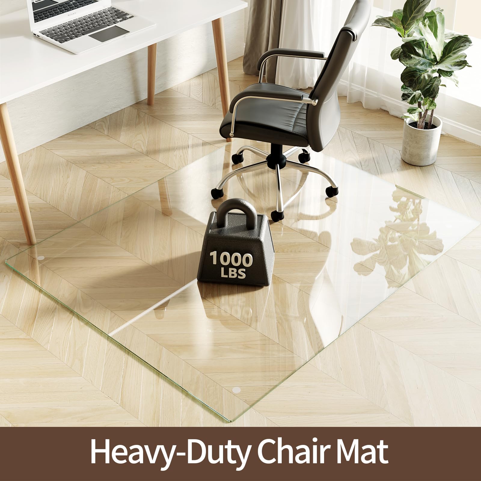 Tempered Glass Chair Mat 51"x63"