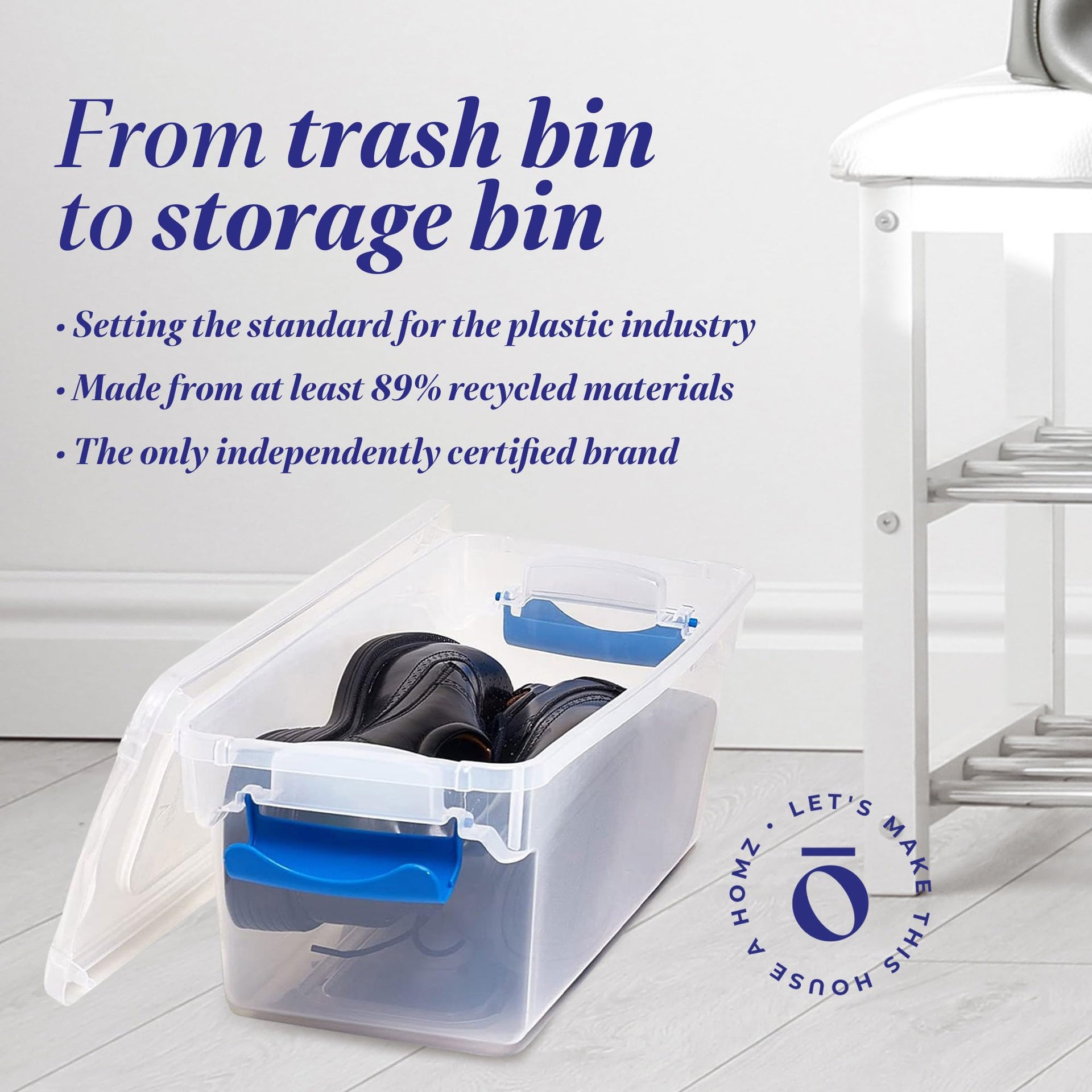 Clear Plastic Storage Bins w (5 Count)