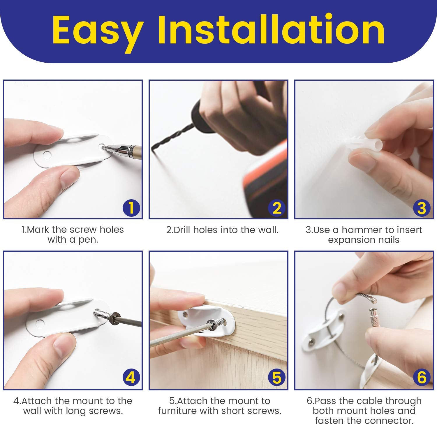 Furniture Anchors (10 Count)