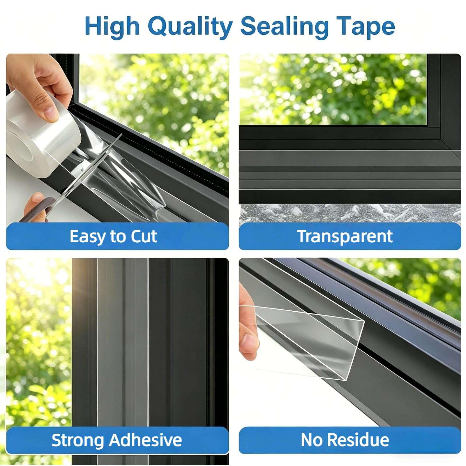 Transparent Window Weather Sealing Tape (33 Foot)