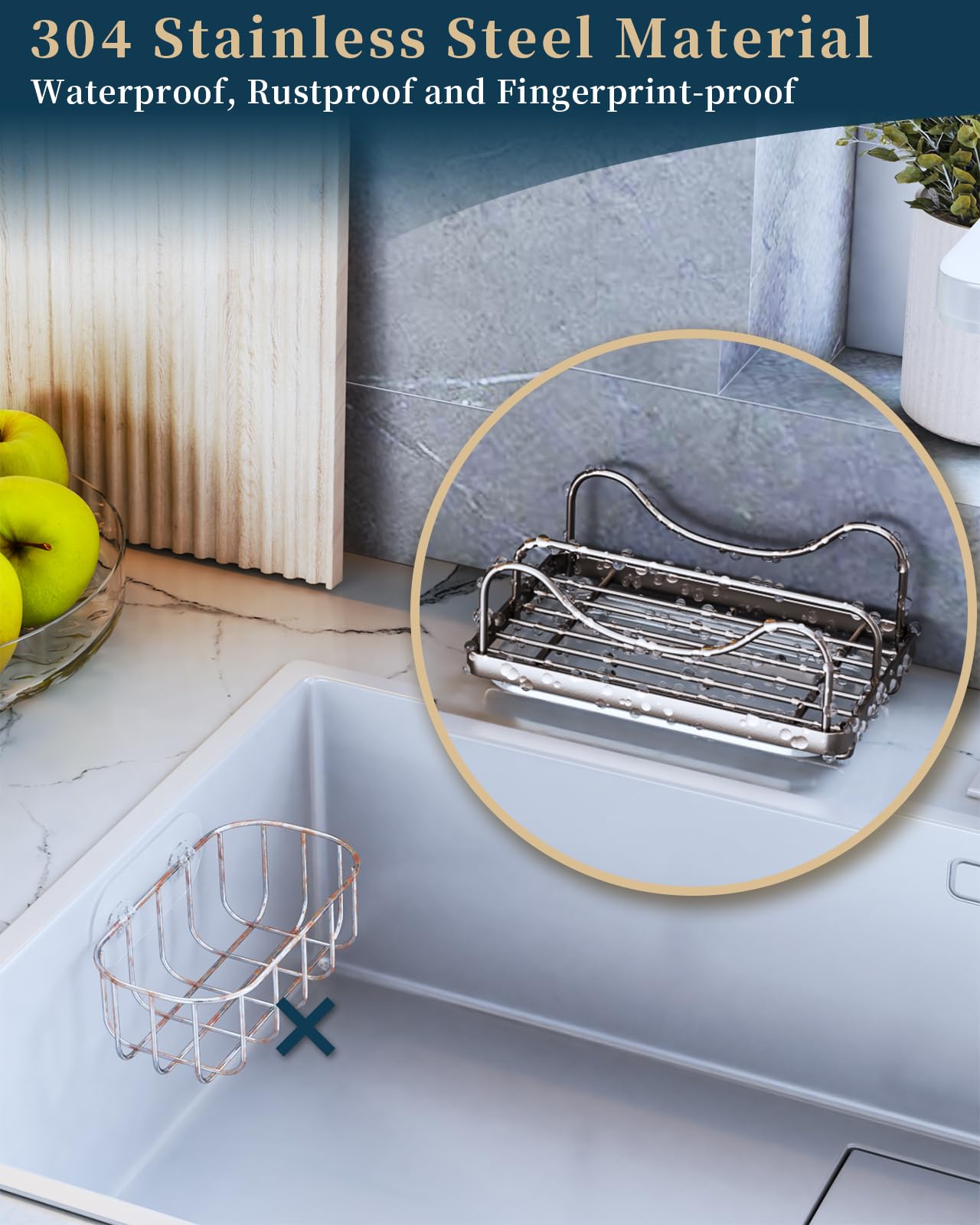 Sponge Holder for Kitchen Sink