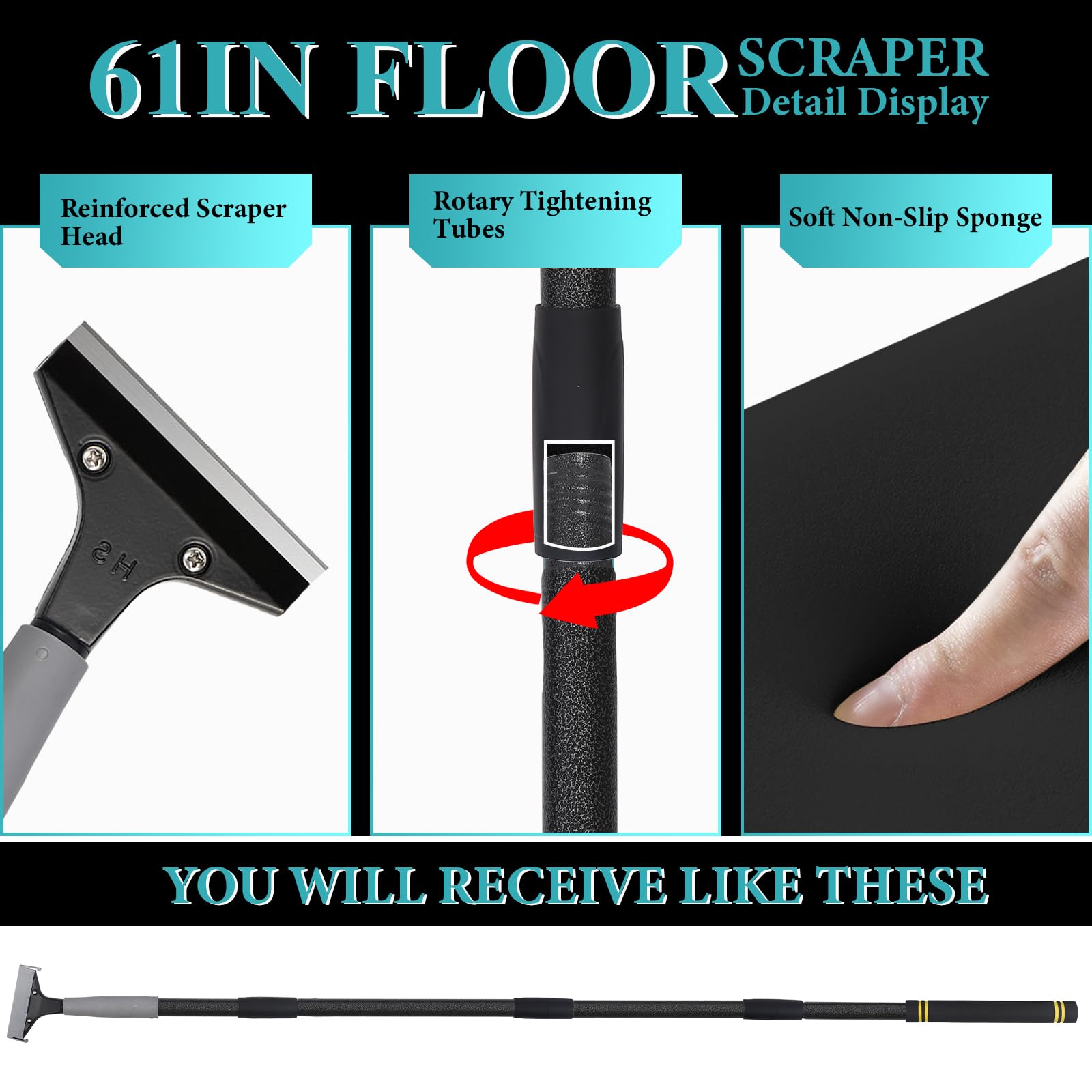 Floor Scraper Heavy Duty Long Handle