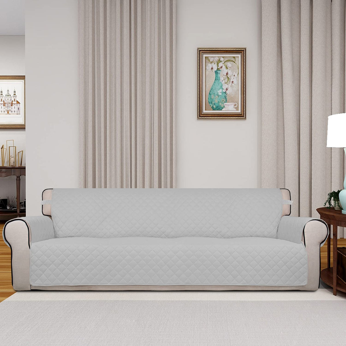 Reversible Quilted Couch Covers for Dogs Sofa Cover 4 Seater 88"