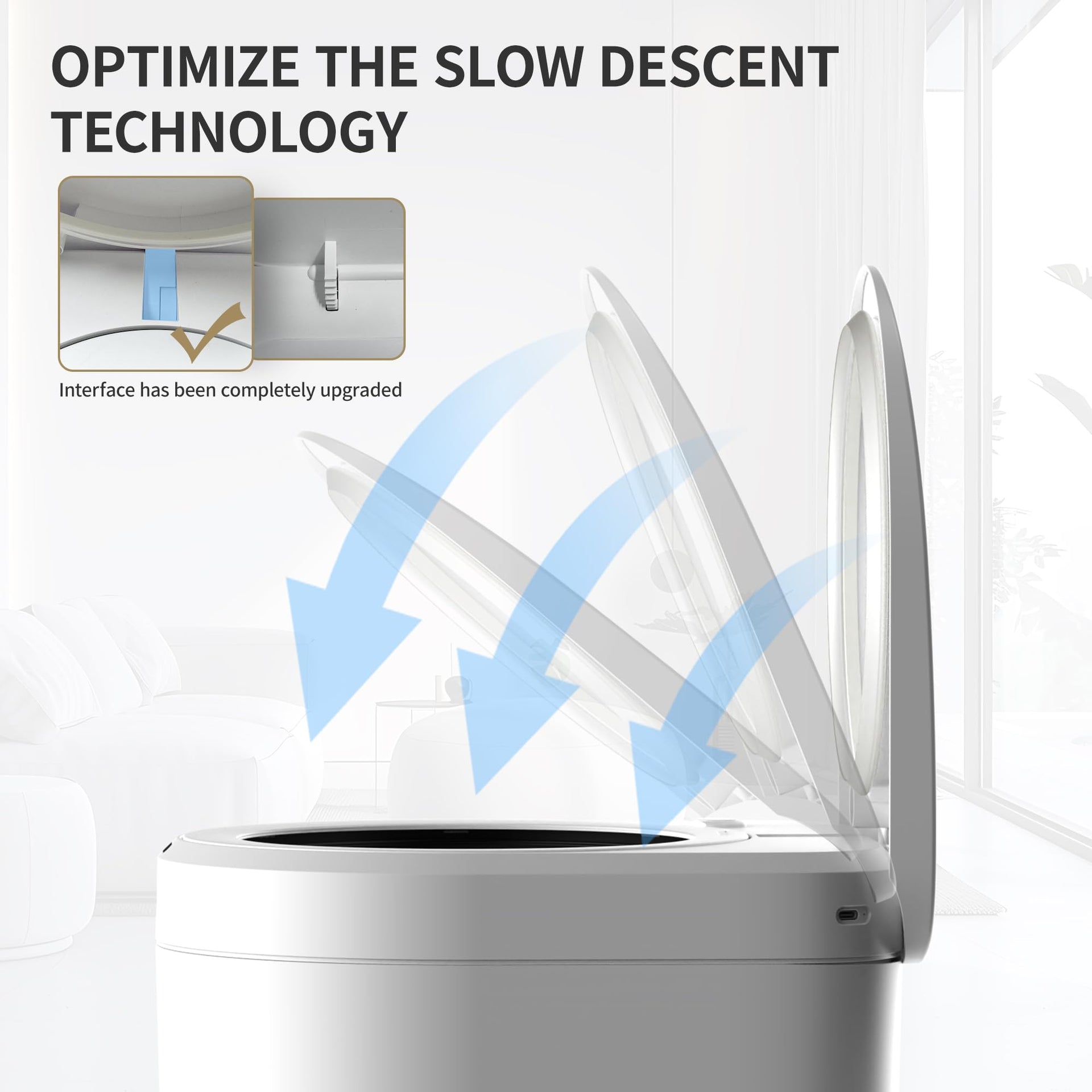 S2000 5.5 Gallons Smart Trash Can with Motion‑Sensor Lid