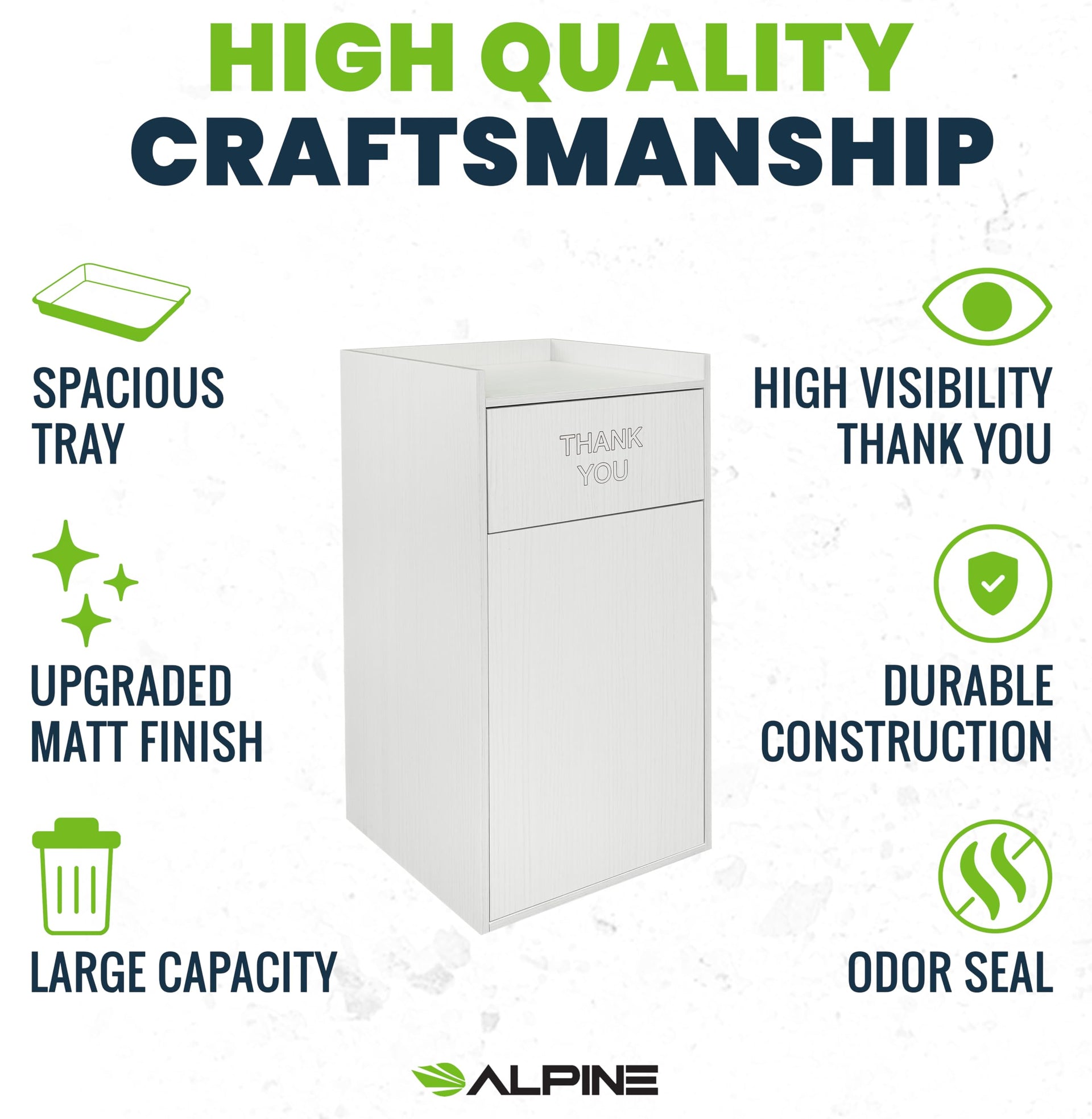 Restaurant Trash Can Cabinet with Tray Holder