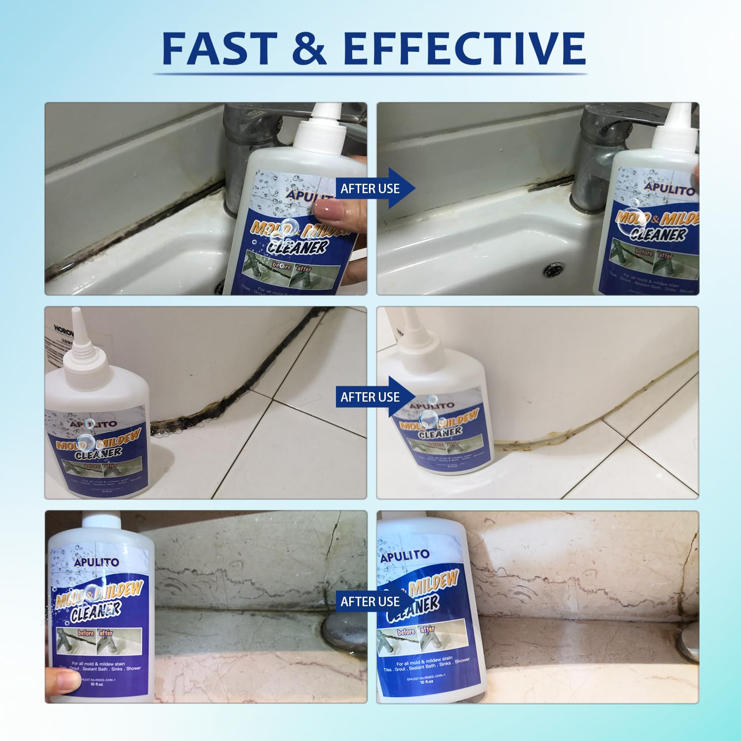 Household cleaner Gel for Bathroom Shower Kitchen Tile Sink Countertop 10 Fl Oz (20 Fl Oz)
