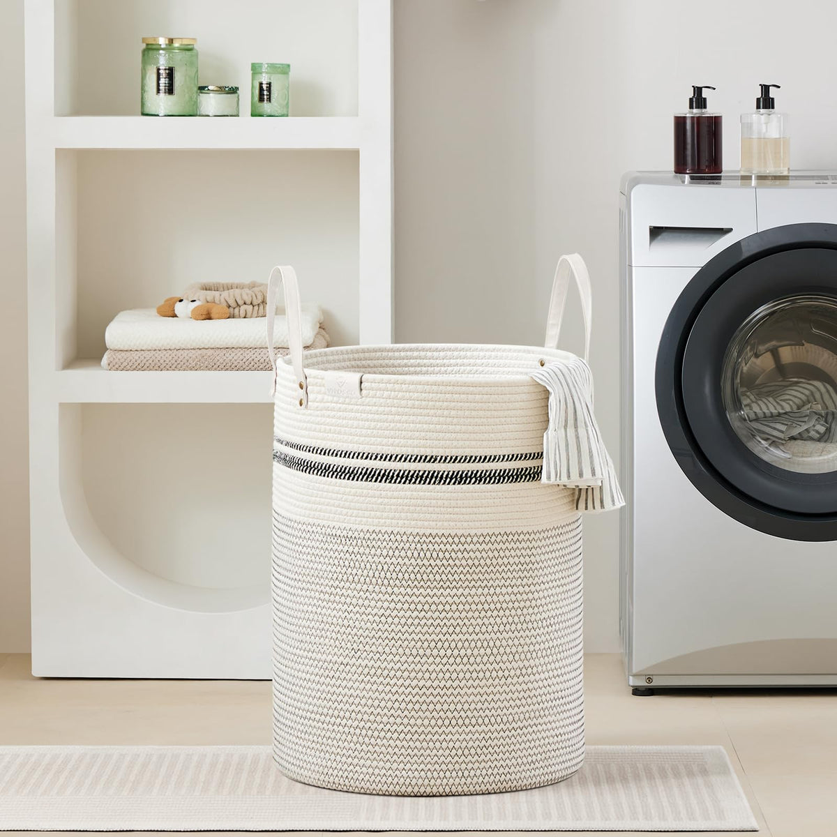 100L Tall Woven Rope Laundry Hamper (3381.4023 Fl Oz) - ModHome Supplies